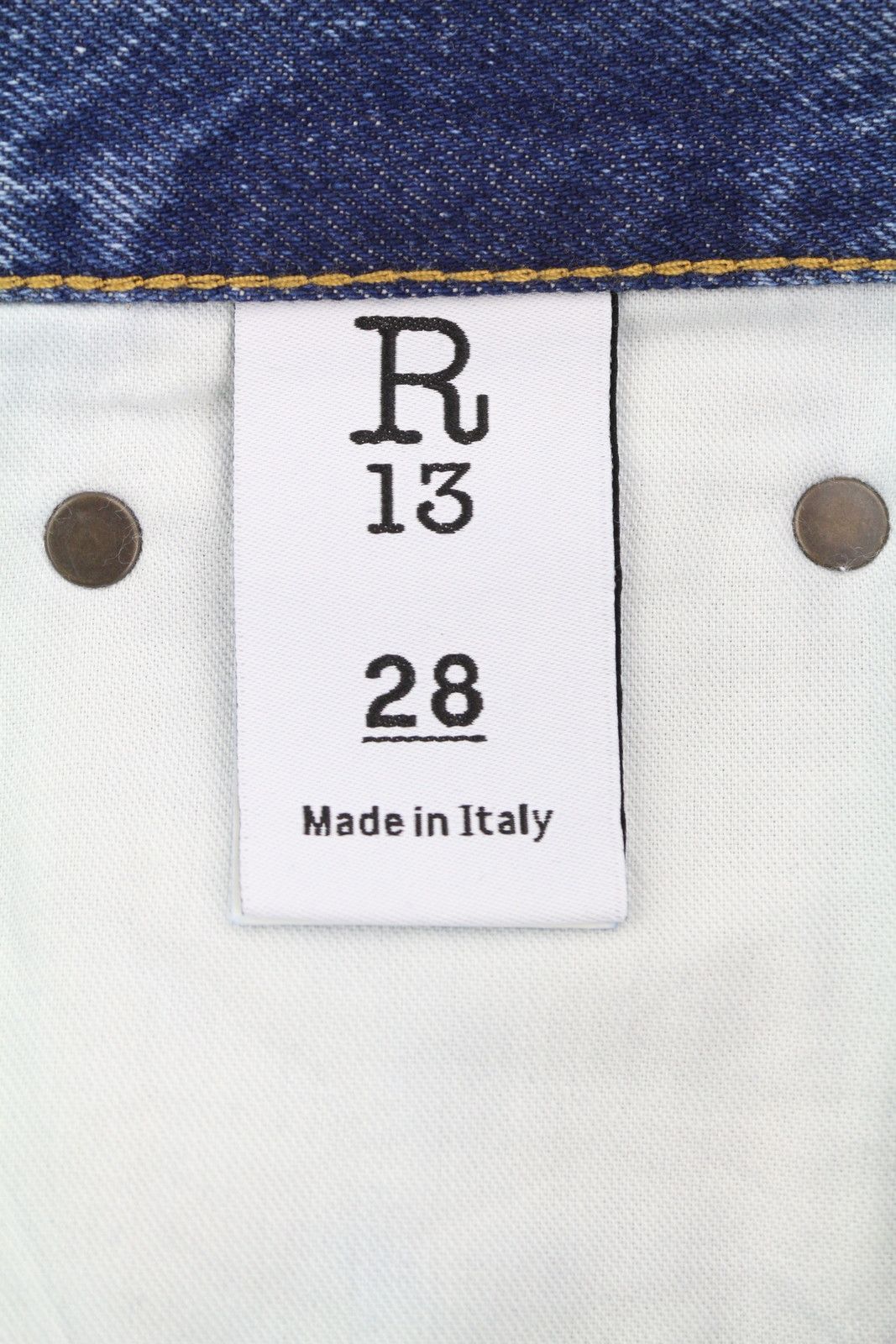 R13 BOYFRIEND 28 Jasper Whiskers Faded Zip Blue FW25 86839 Size 28" / US 6 / IT 42 - 8 Thumbnail