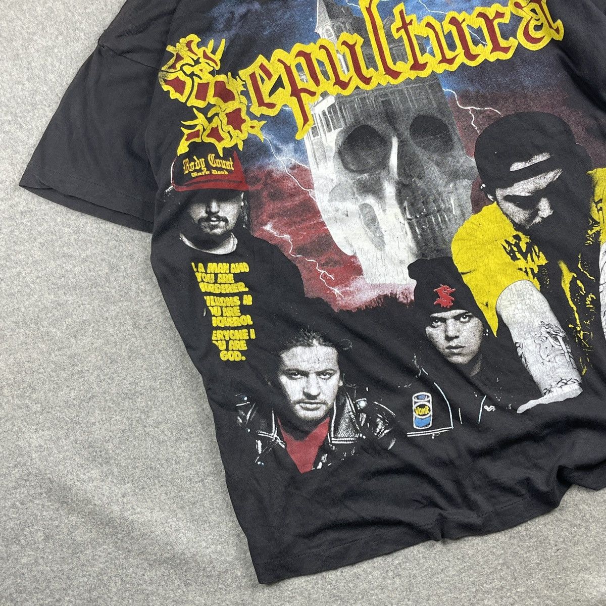 Band Tees × Vintage 90s Vintage SEPULTURA Metal Size US XL / EU 56 / 4 - 3 Thumbnail