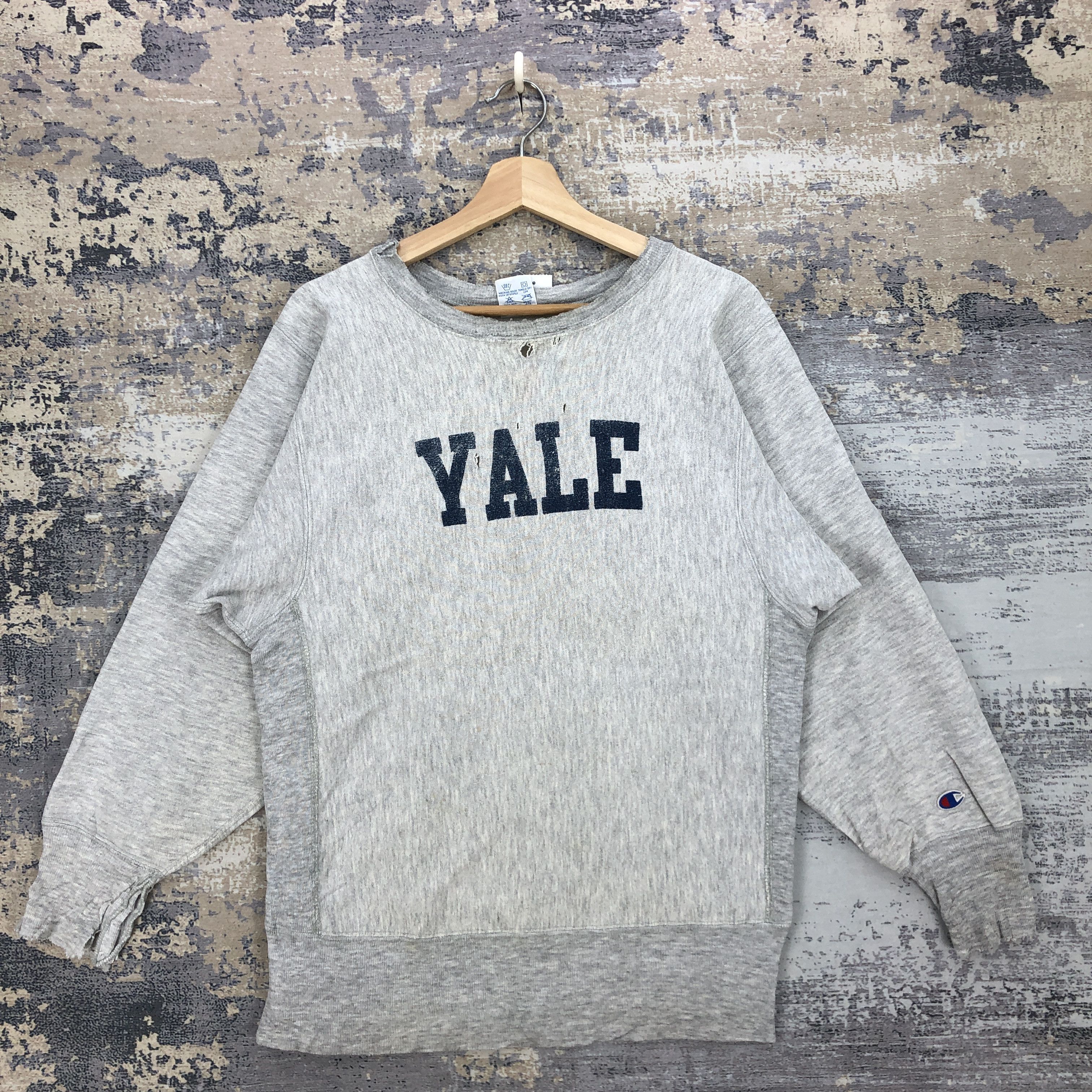 Vintage Yale University Distressed Champion Reverse Weave