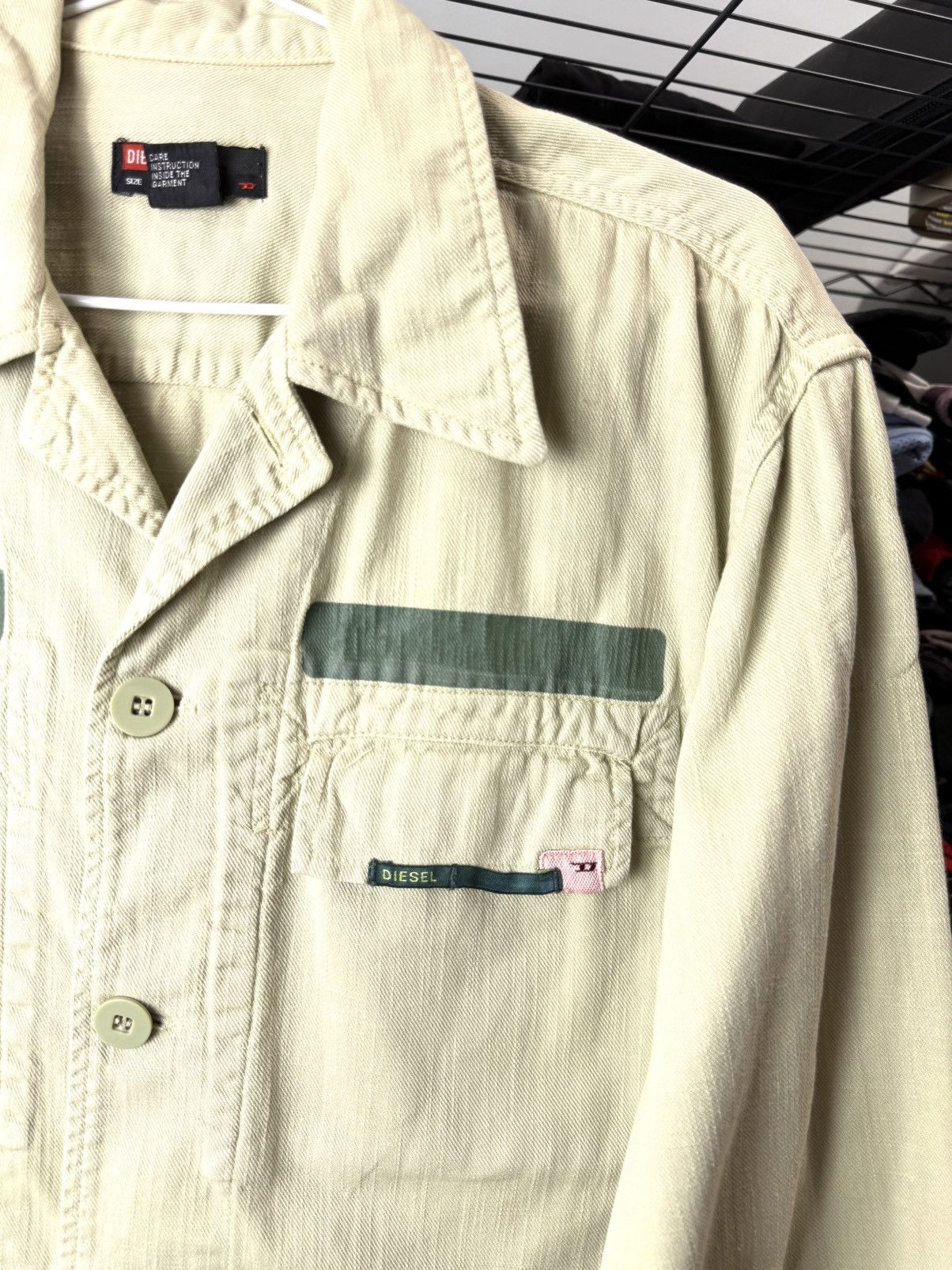 Diesel Rare Vintage Diesel Overshot Shirt Jacket Archive Black Gold Size US L / EU 52-54 / 3 - 5 Thumbnail