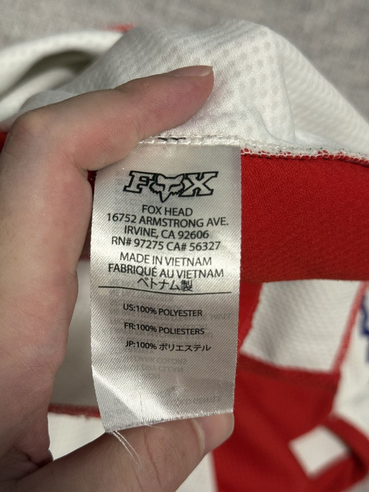 Fox Racing × Supreme Supreme Fox racing moto Jersey top white red Size US S / EU 44-46 / 1 - 5 Thumbnail