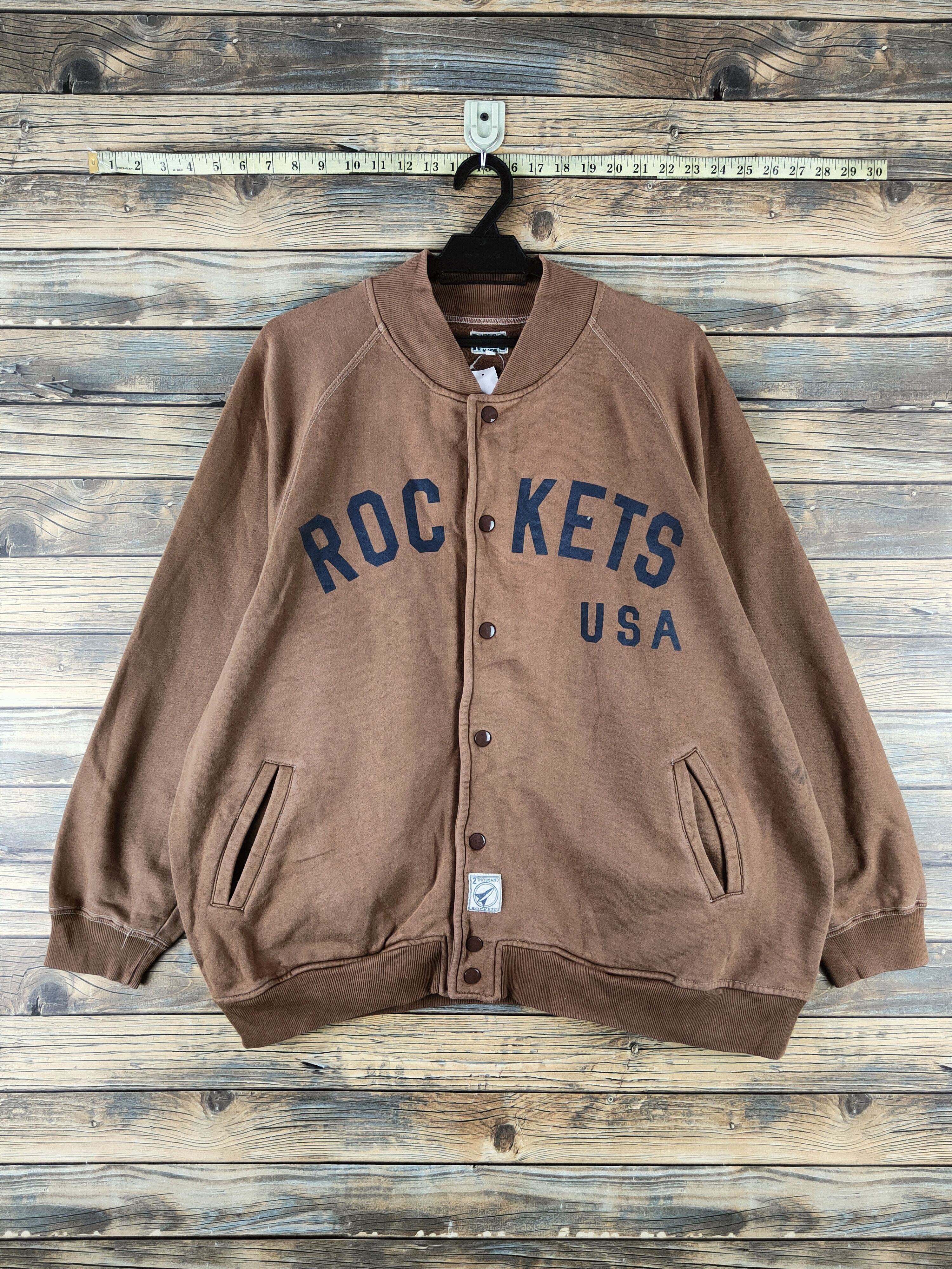 Vintage DL Union Rockets Brown Sweaters #46-184 Size US L / EU 52-54 / 3 - 1 Thumbnail