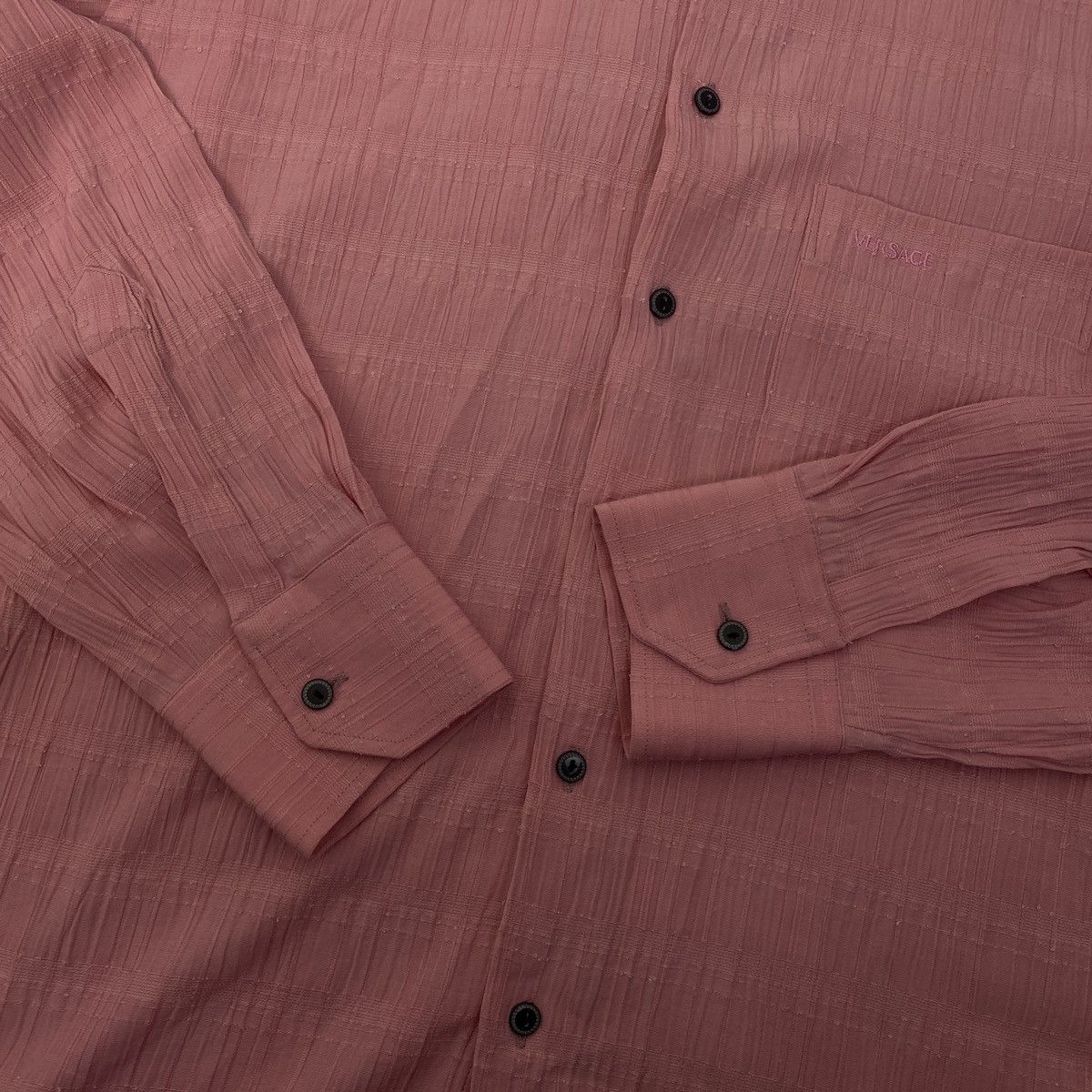 VERSACE VINTAGE PINK BUTTON UP SHIRT 90s