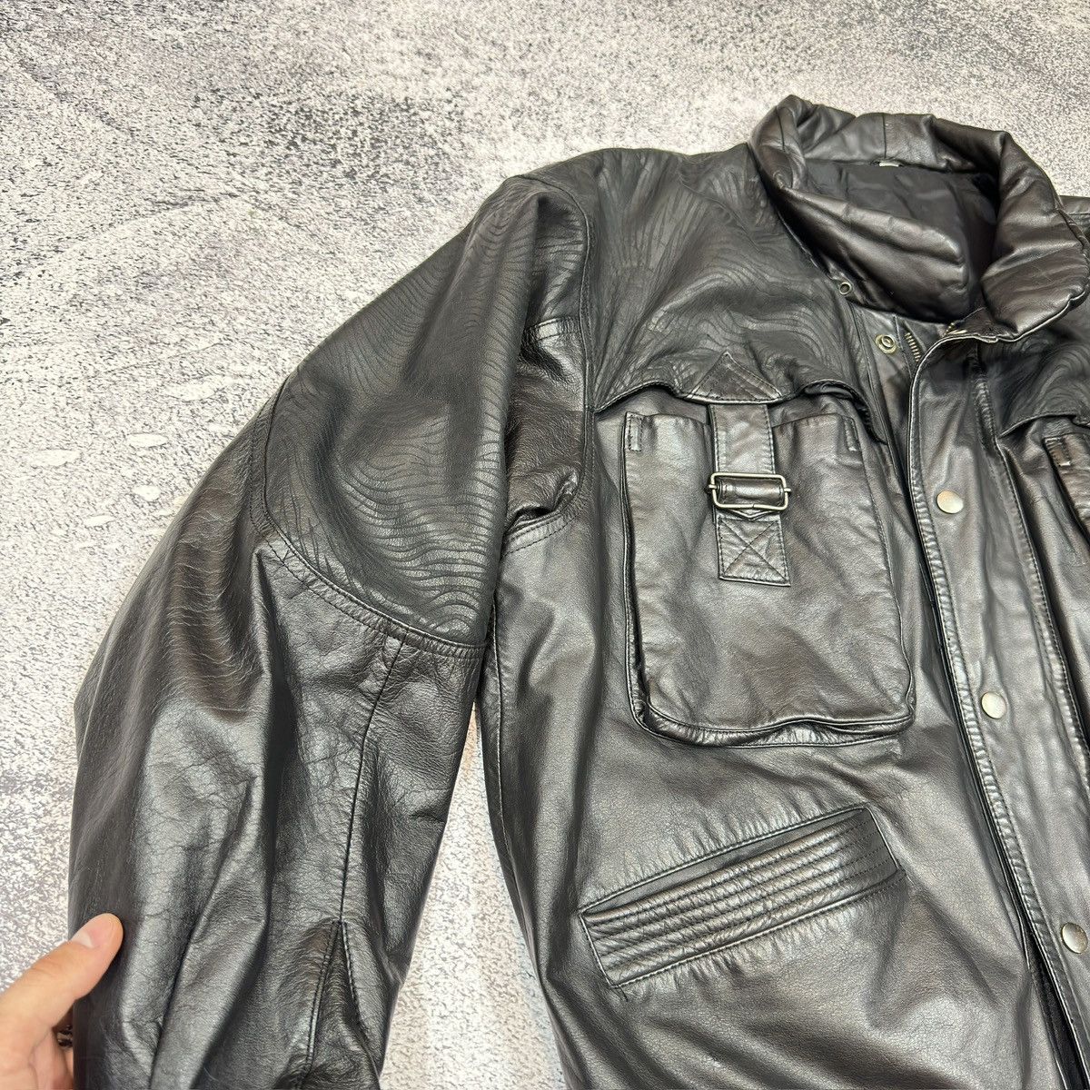 Vintage Made in Korea Leather Jacket M-L size Size US L / EU 52-54 / 3 - 3 Thumbnail