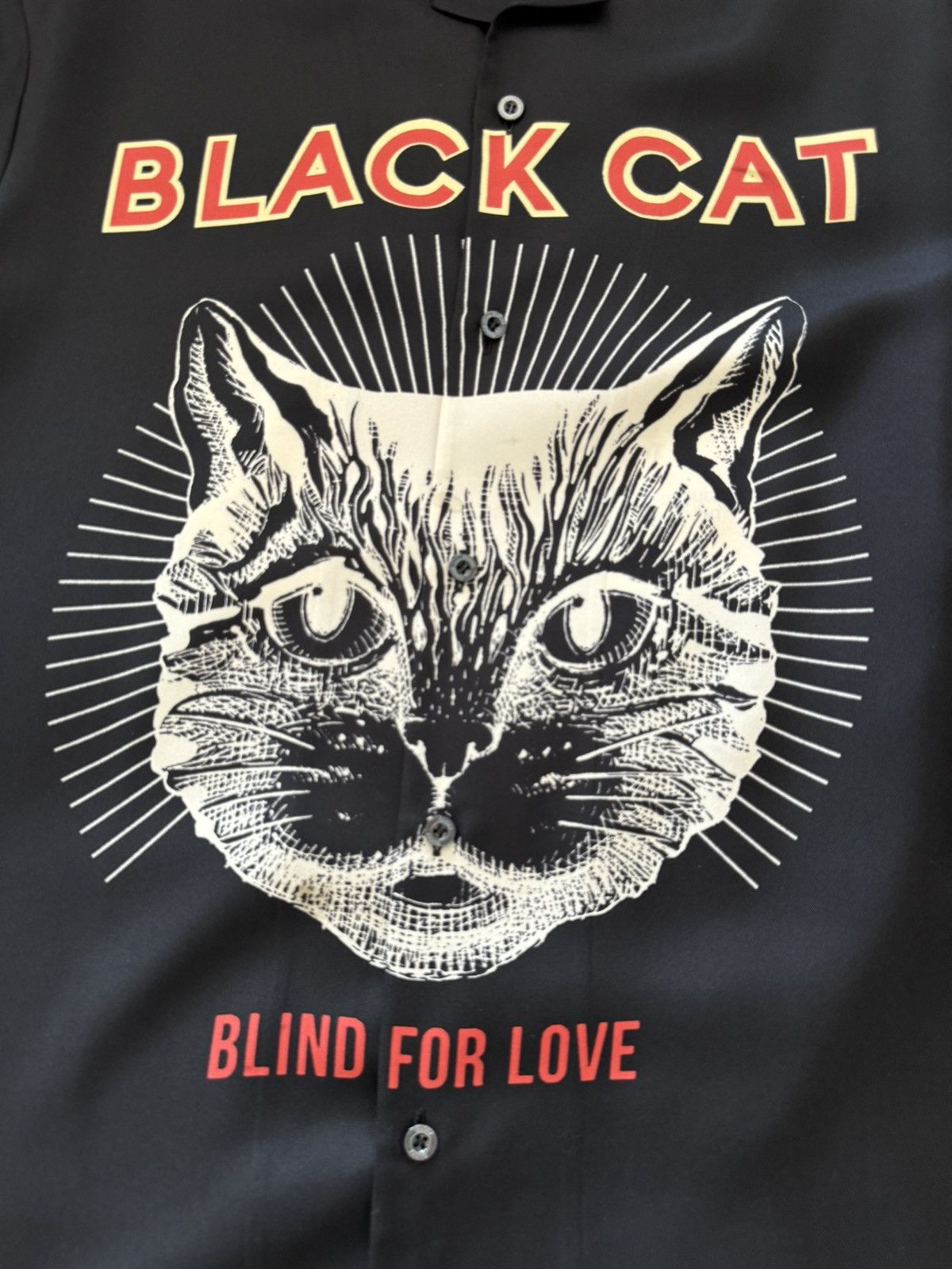 Black cat gucci shirt deals