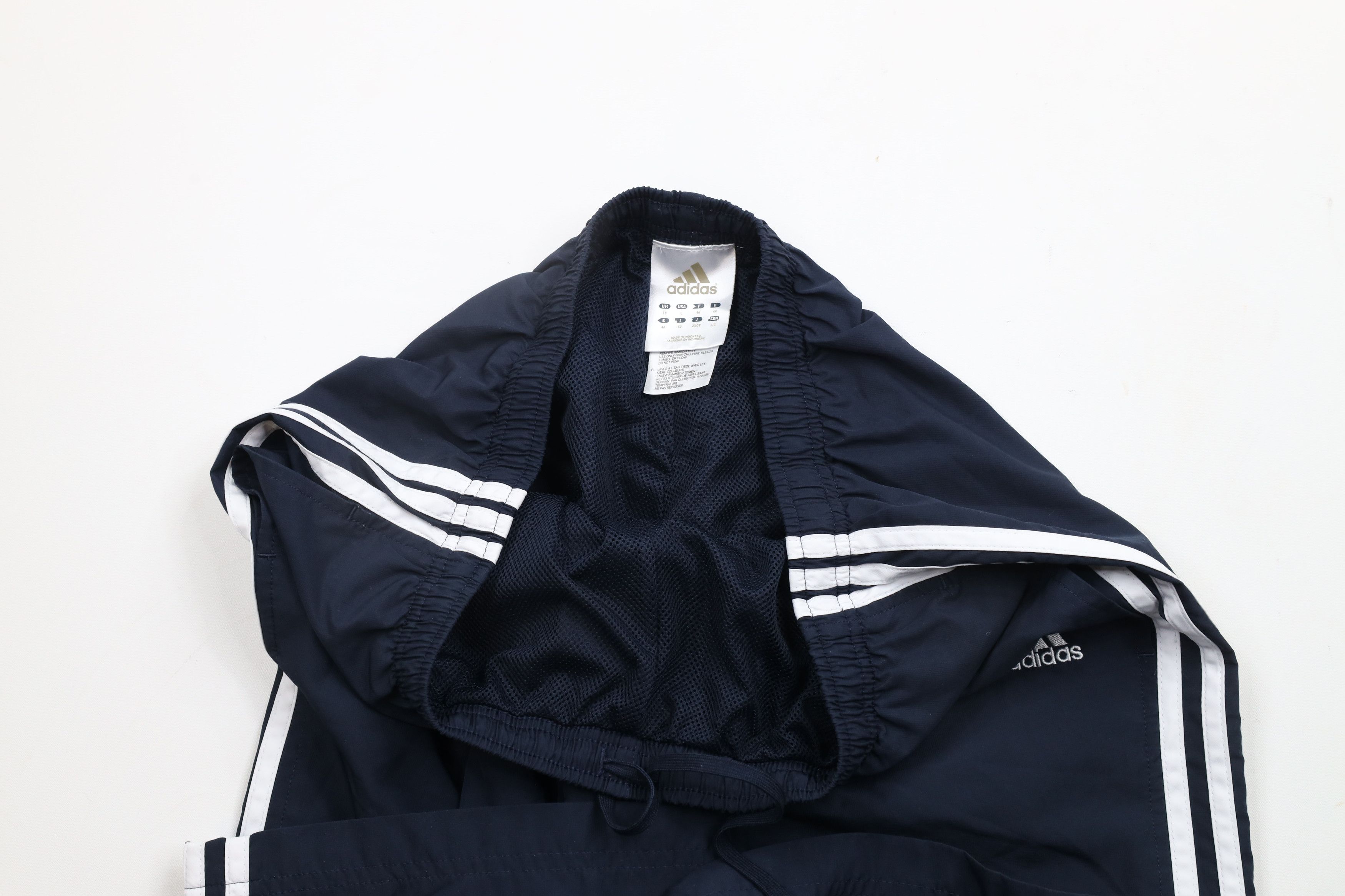 Adidas × Vintage Vintage Adidas Striped Lined Wide Leg Windbreaker Pants Size 30" / US 8 / IT 44 - 8 Thumbnail