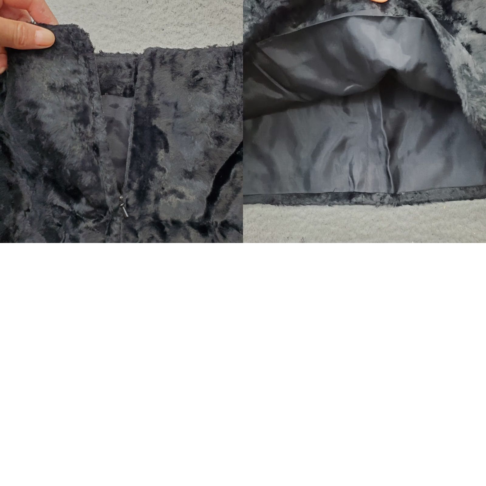Karen Millen Karen Millen Mini Skirt Womens Size 10 Black Faux Fur Lined Low Waist Back Zip Size 32" / US 10 / IT 46 - 8 Thumbnail