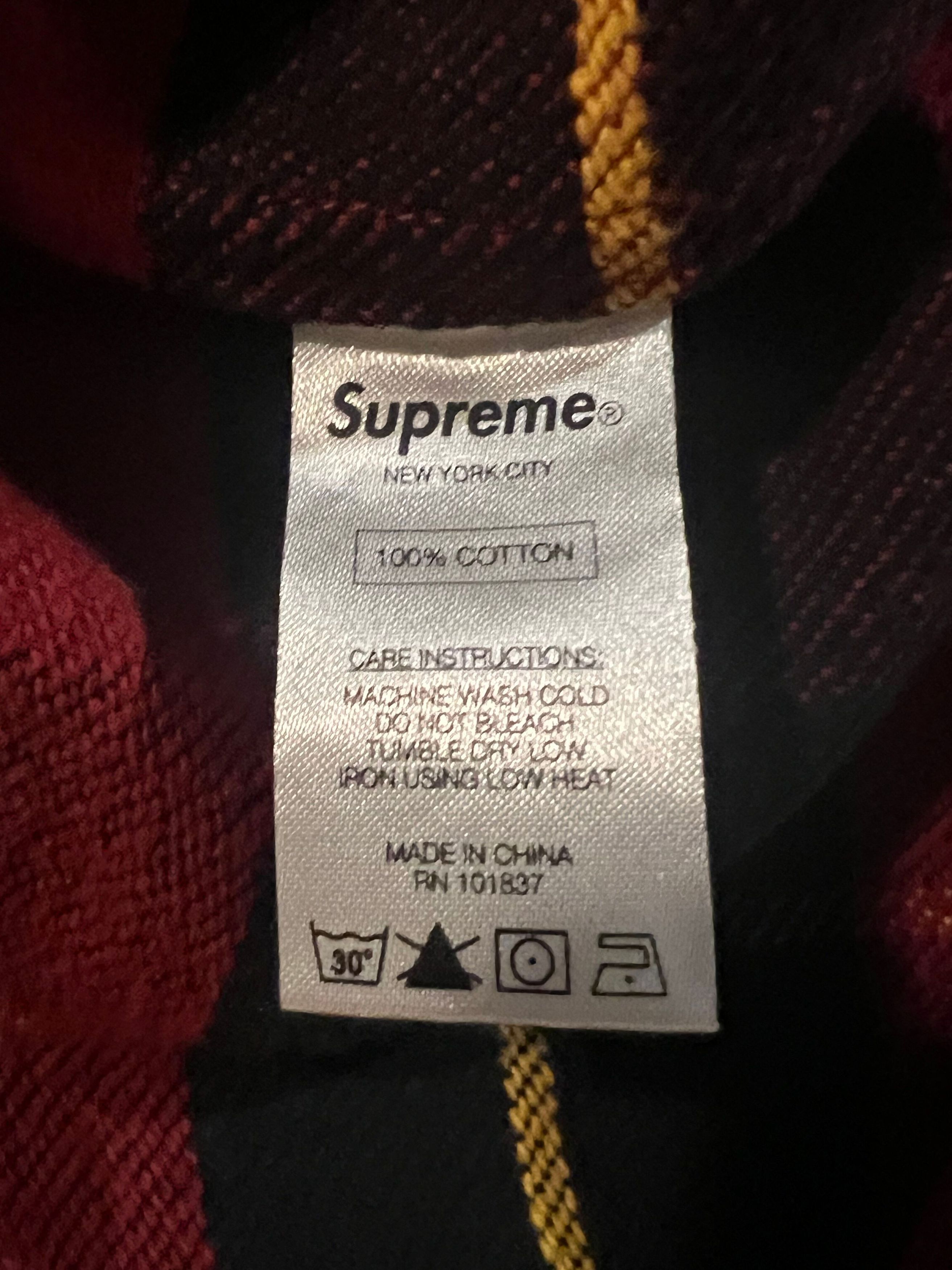 Supreme Supreme Red Plaid Half Zip Hoodie Large Size US L / EU 52-54 / 3 - 2 Thumbnail