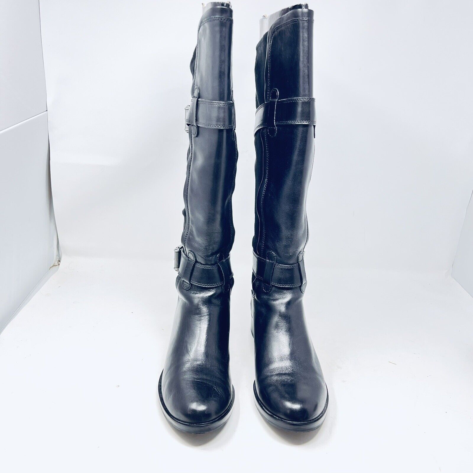 Cole Haan Cole Haan Boots Womens Whitley Black Buckle Riding 8 B Size US 8 / IT 38 - 5 Thumbnail