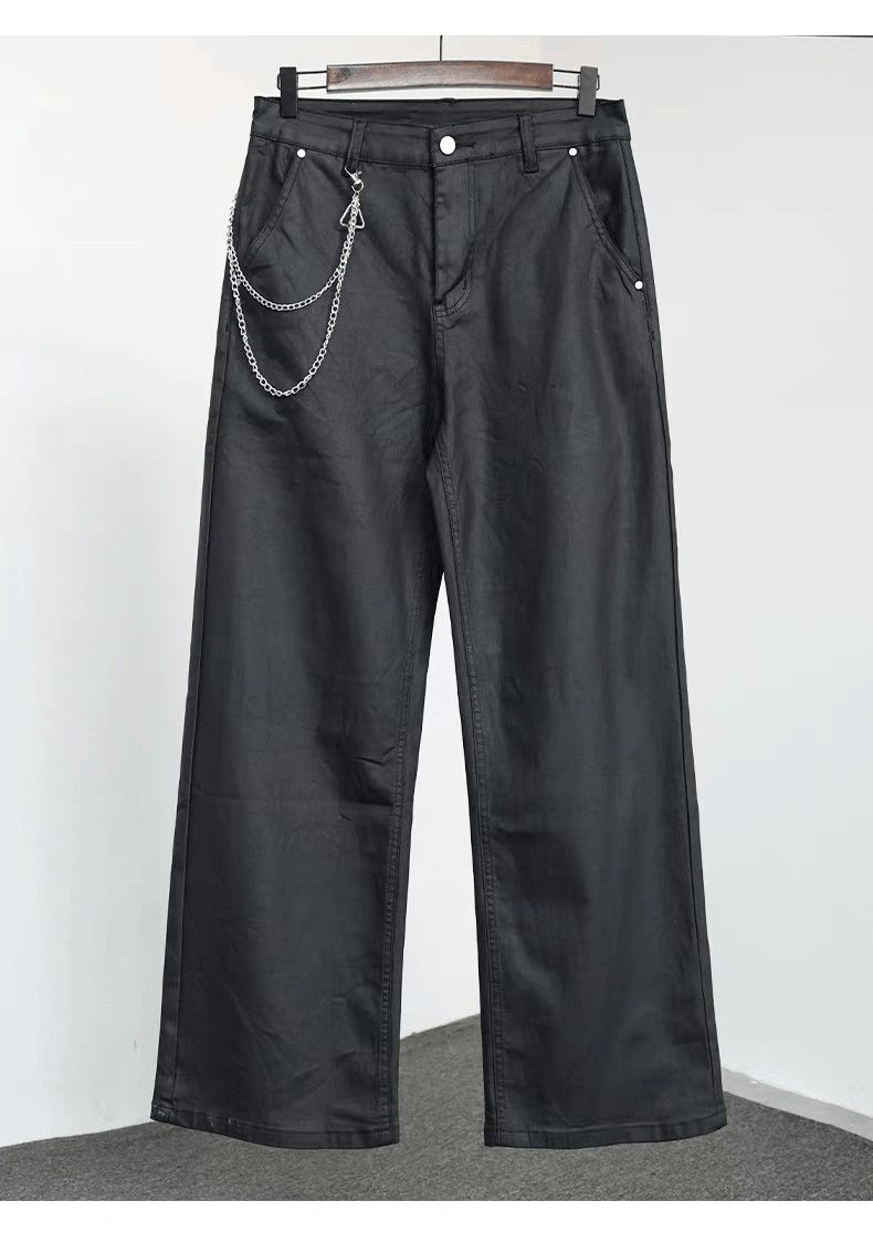 Vintage xtl vintage wide Leg loose baggy hiphop wax coated pants Size US 32 / EU 48 - 7 Thumbnail