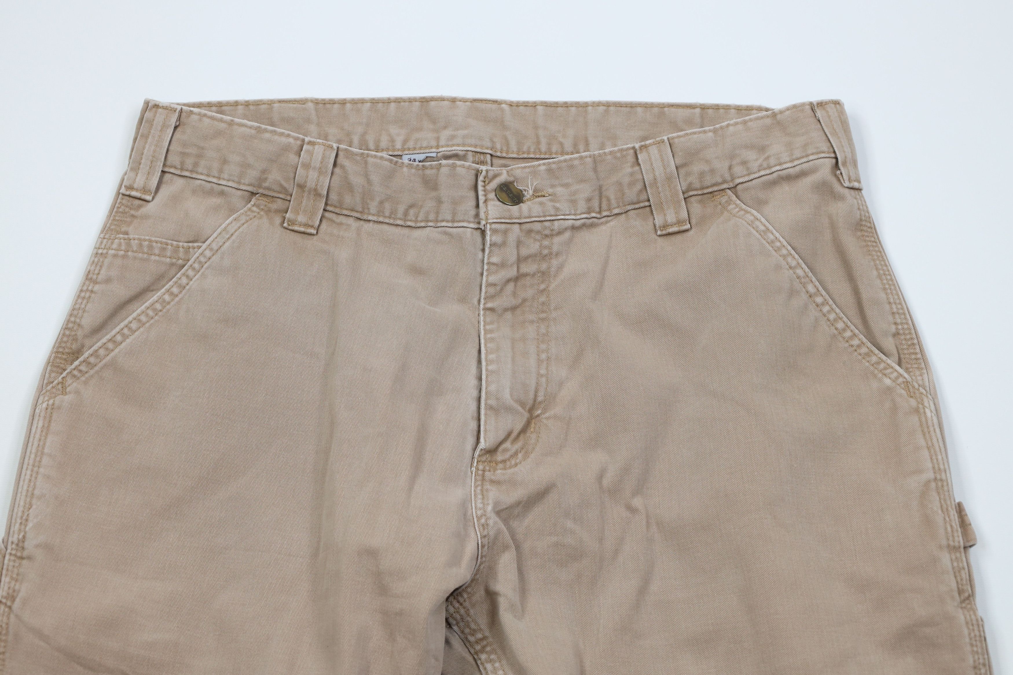 Carhartt Vintage Y2K Carhartt Wide Leg Dungaree Pants Trousers Khaki Size US 34 / EU 50 - 2 Thumbnail