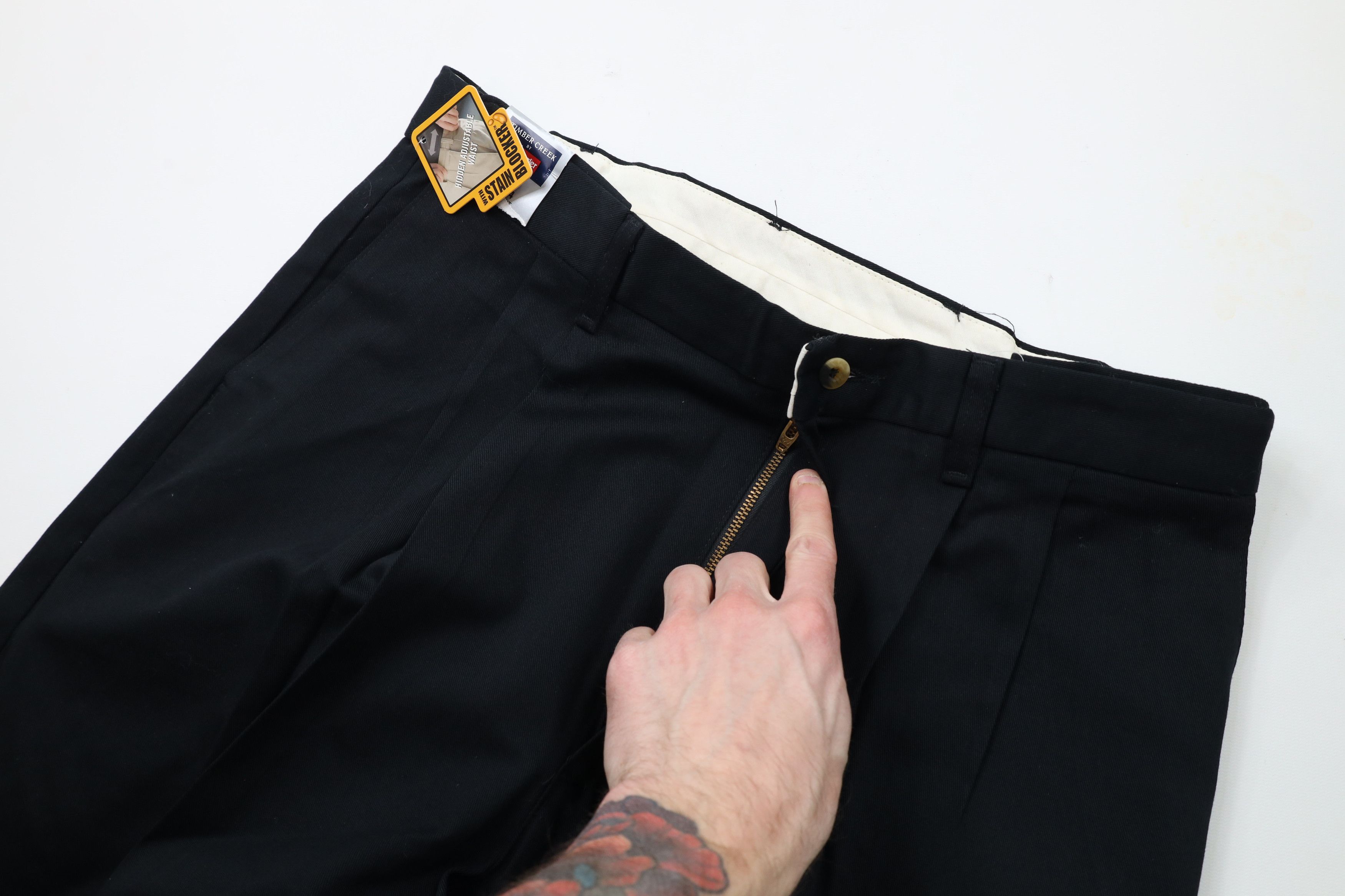 Vintage × Wrangler Deadstock Vintage Y2K Wrangler Wide Leg Chino Pants Black Size US 36 / EU 52 - 6 Thumbnail
