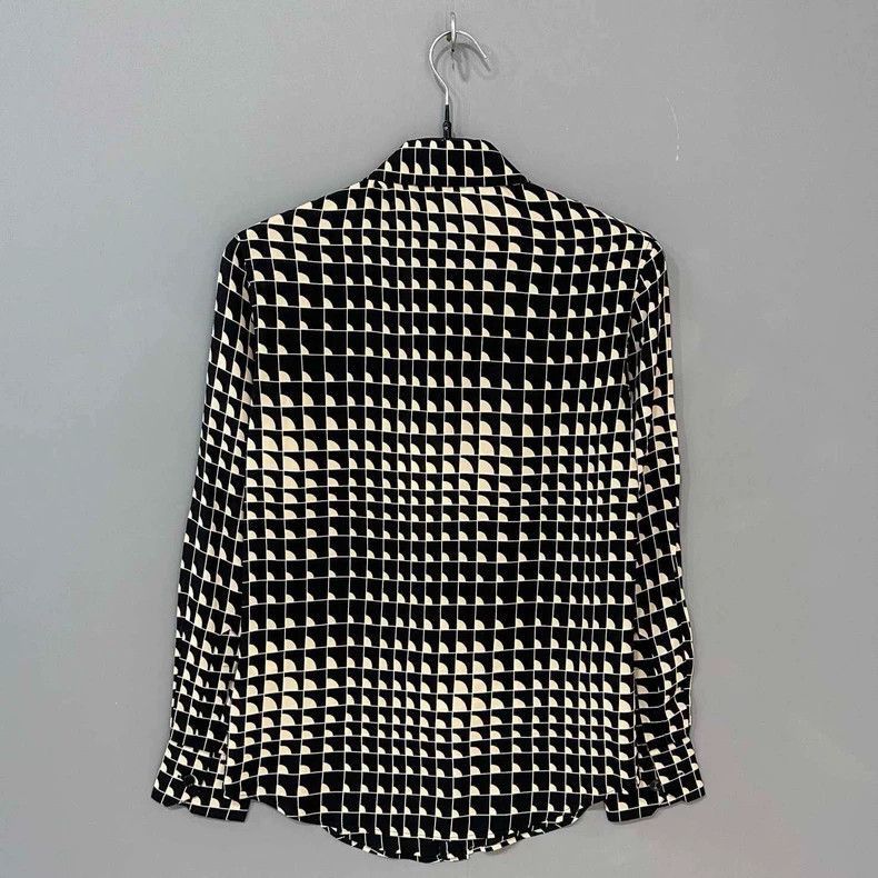 Celine Black and White Patterned ButtonUp Shirt Size XS / US 0-2 / IT 36-38 - 2 Thumbnail