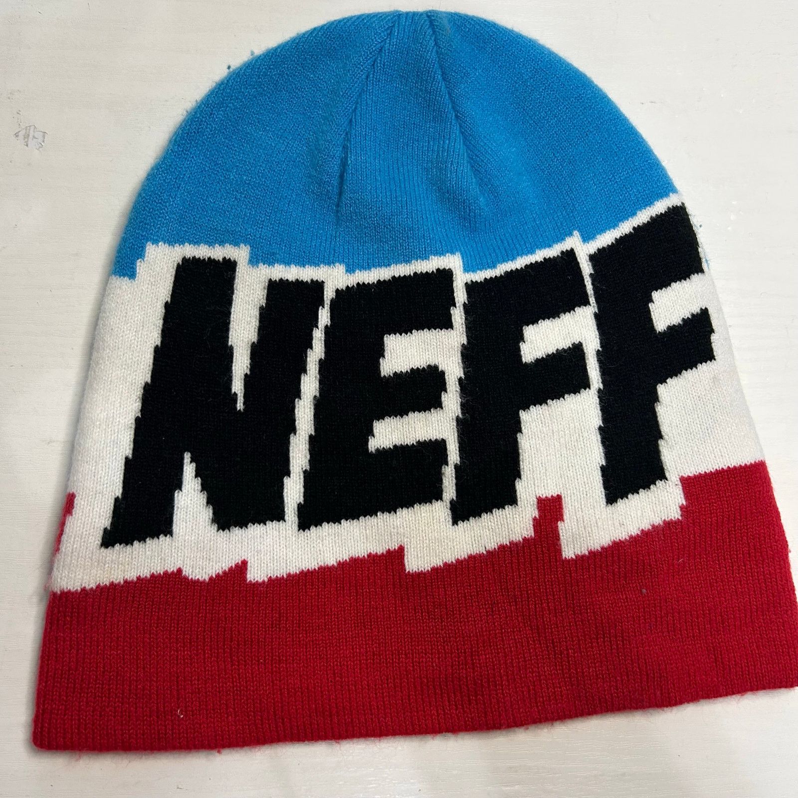 NEFF NEFF Cartoon Logo Beanie Blue Red White OSFA Size ONE SIZE - 1 Thumbnail