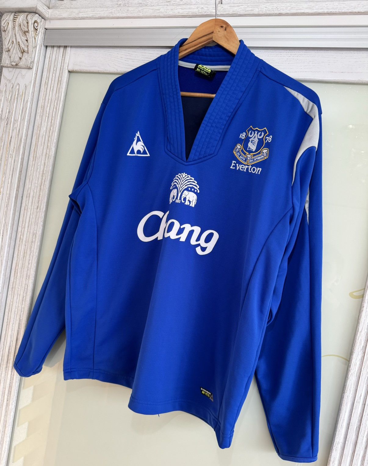 Le Coq Sportif × Vintage Vintage Everton 2009-2010 Soccer Drill Top Football Jersey Size US L / EU 52-54 / 3 - 3 Thumbnail