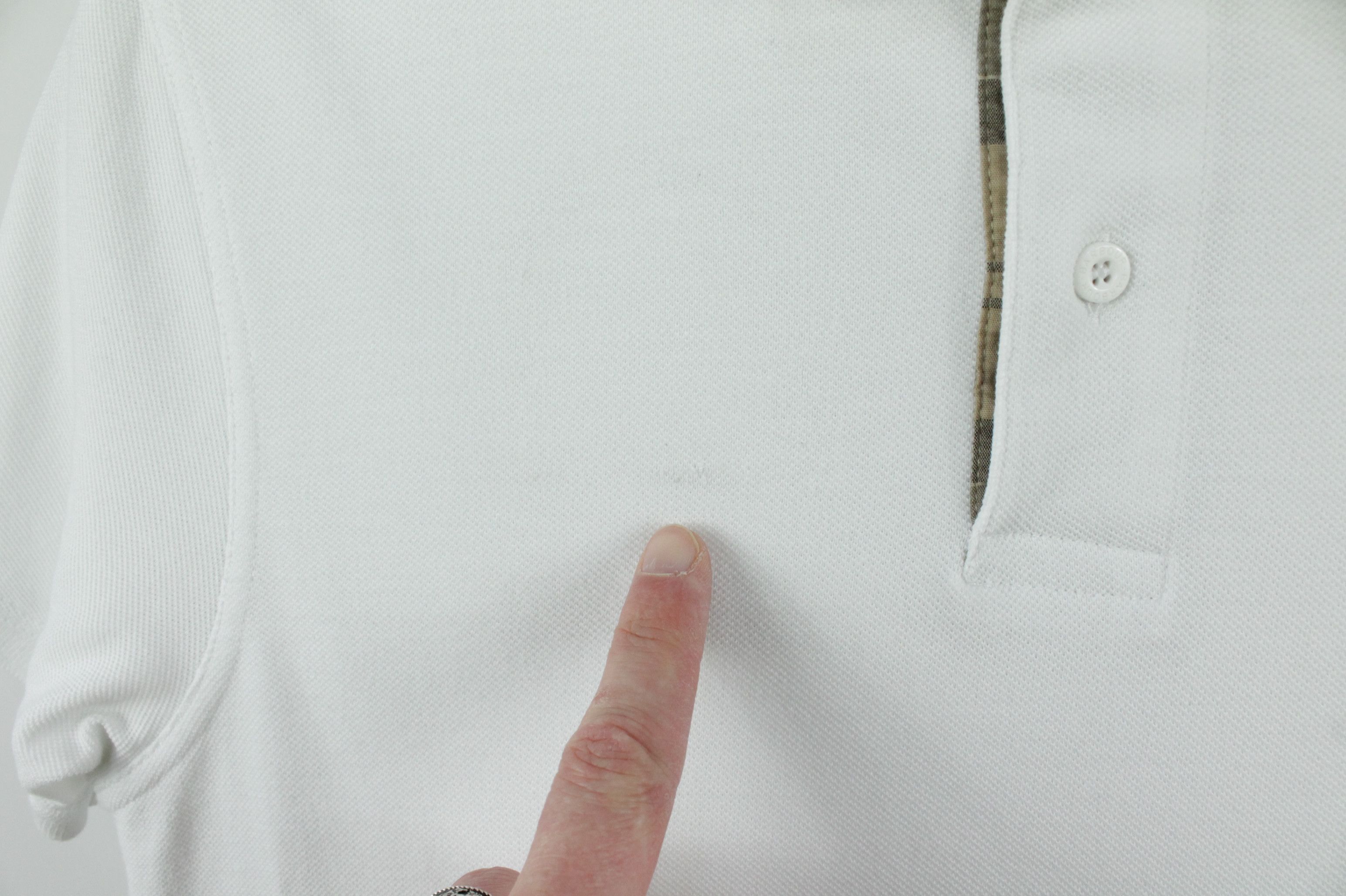 Barbour Barbour Tartan Piqué Slim Fit White Polo Shirt Men's Size US S / EU 44-46 / 1 - 5 Thumbnail