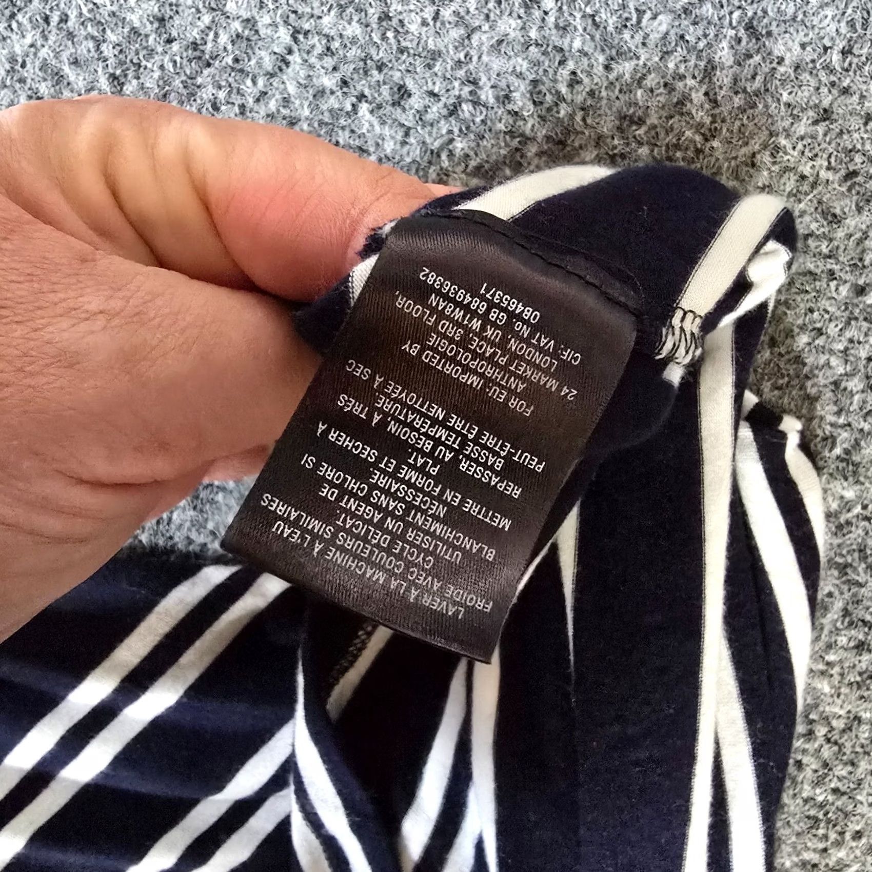 Anthropologie Maeve Anthropologie Dress Womens Size L Blue White Striped Turtleneck Casual Knit Knee Length Long Sleeve Pullover Machine Washable Regular Women Size L / US 10 / IT 46 - 7 Thumbnail