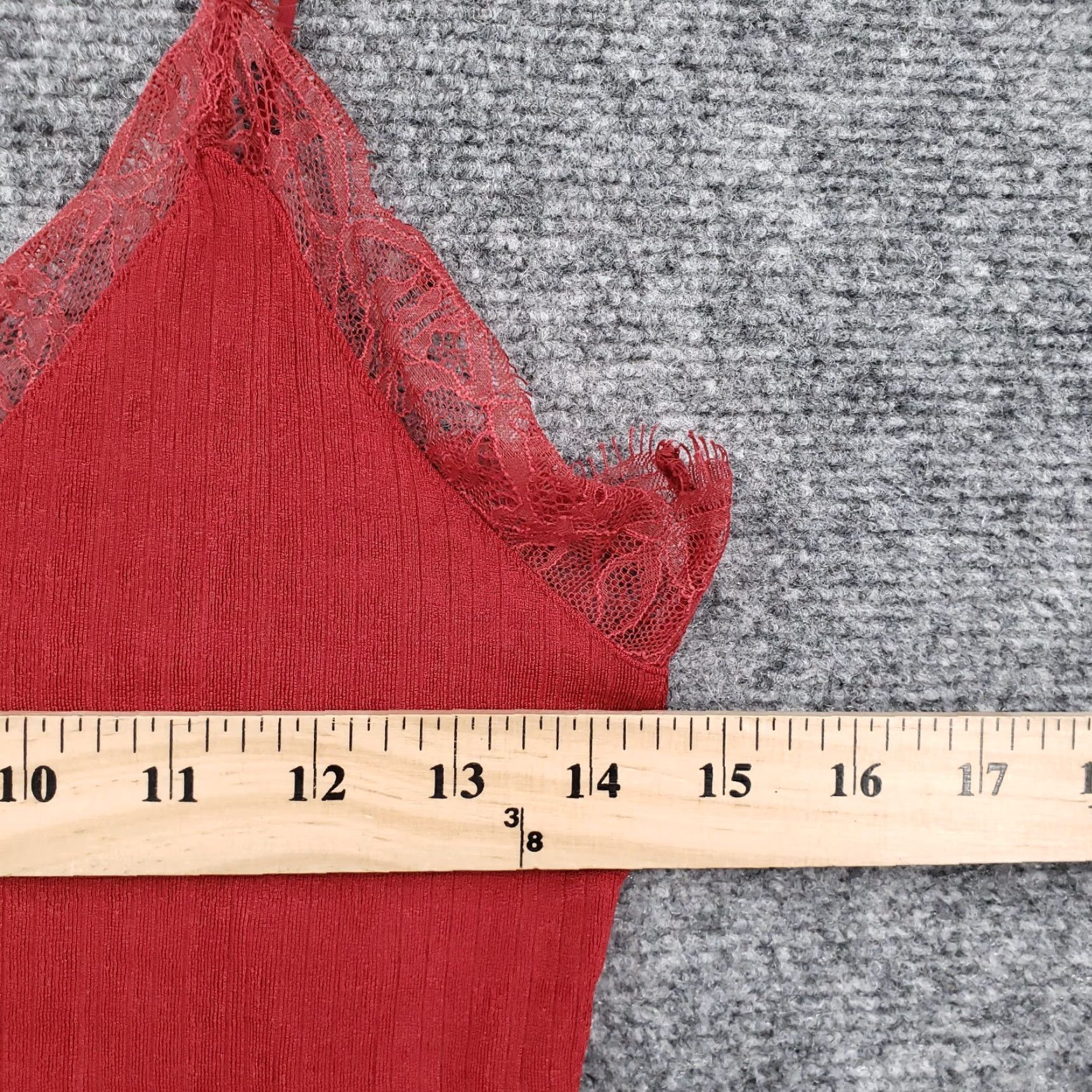 H&M H&M Top Womens XS Red Tank V Neck Camisole Lace Slip Sleeveless Cami Size XS / US 0-2 / IT 36-38 - 5 Thumbnail