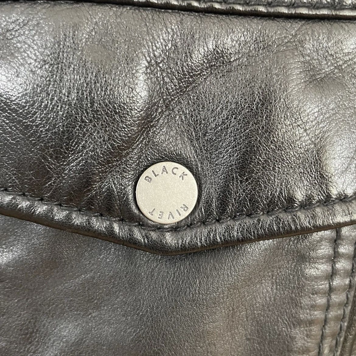 Black Rivet Black Rivet Leather Bomber Jacket w/ Removable Hoodie Medium Size US M / EU 48-50 / 2 - 11 Thumbnail