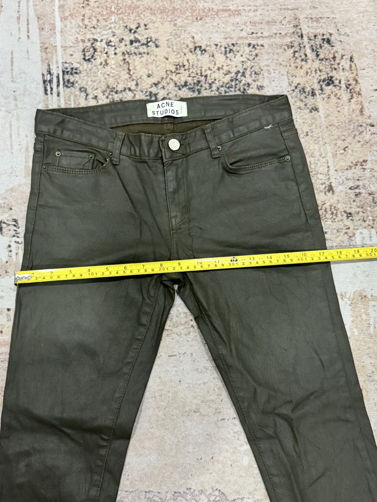Acne Studios ACNE studio - skinny wax military green jeans Size 30" / US 8 / IT 44 - 8 Thumbnail