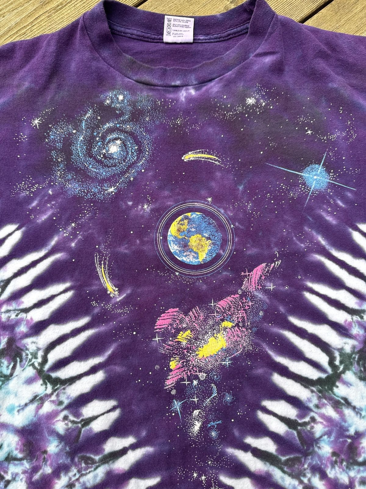 Vintage Vintage Galaxy Space Tie Dye T Shirt Cosmic Planets Earth XL Size US XL / EU 56 / 4 - 4 Thumbnail