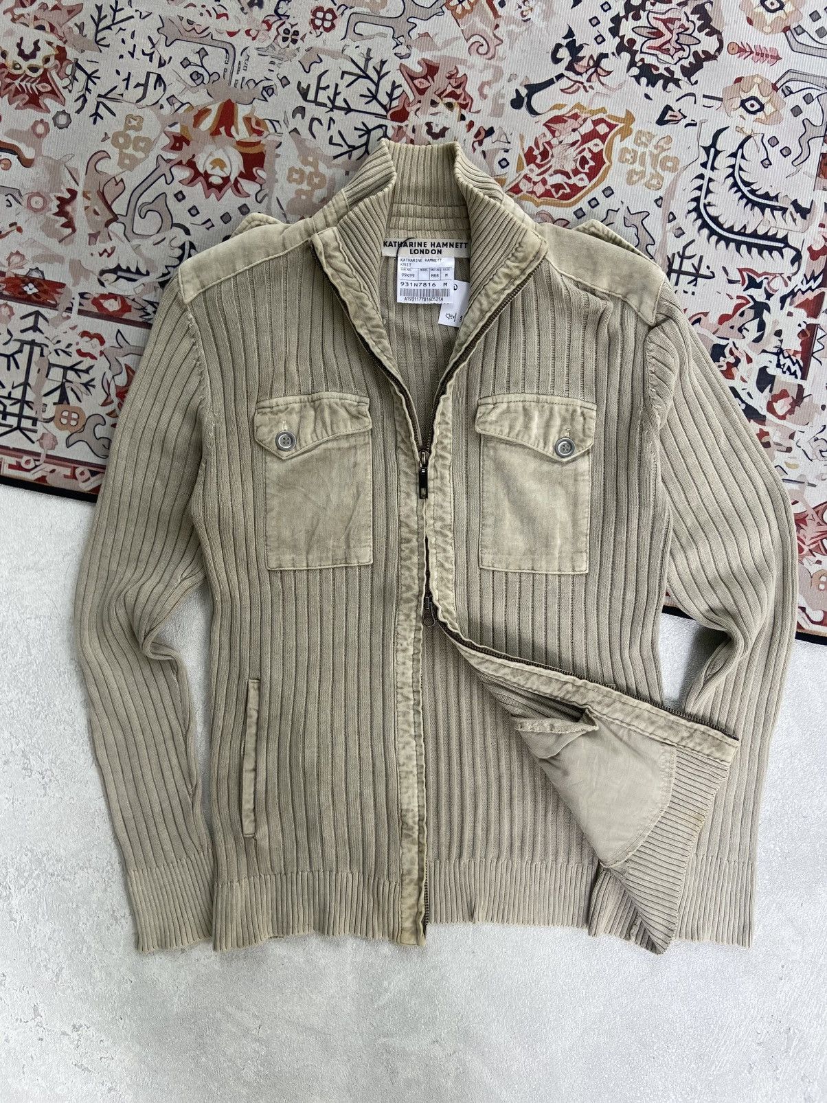 Katharine Hamnett London Vintage Katherine Hamnet London knit zip pocket Jacket Size US M / EU 48-50 / 2 - 1 Thumbnail
