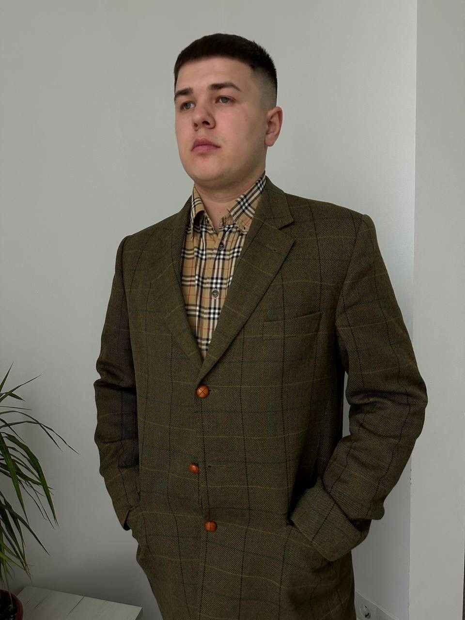 Burberry × Vintage Vintage Blazer Burberry Mens Eckerle Herrenmoden Jacket Size 38R - 6 Thumbnail