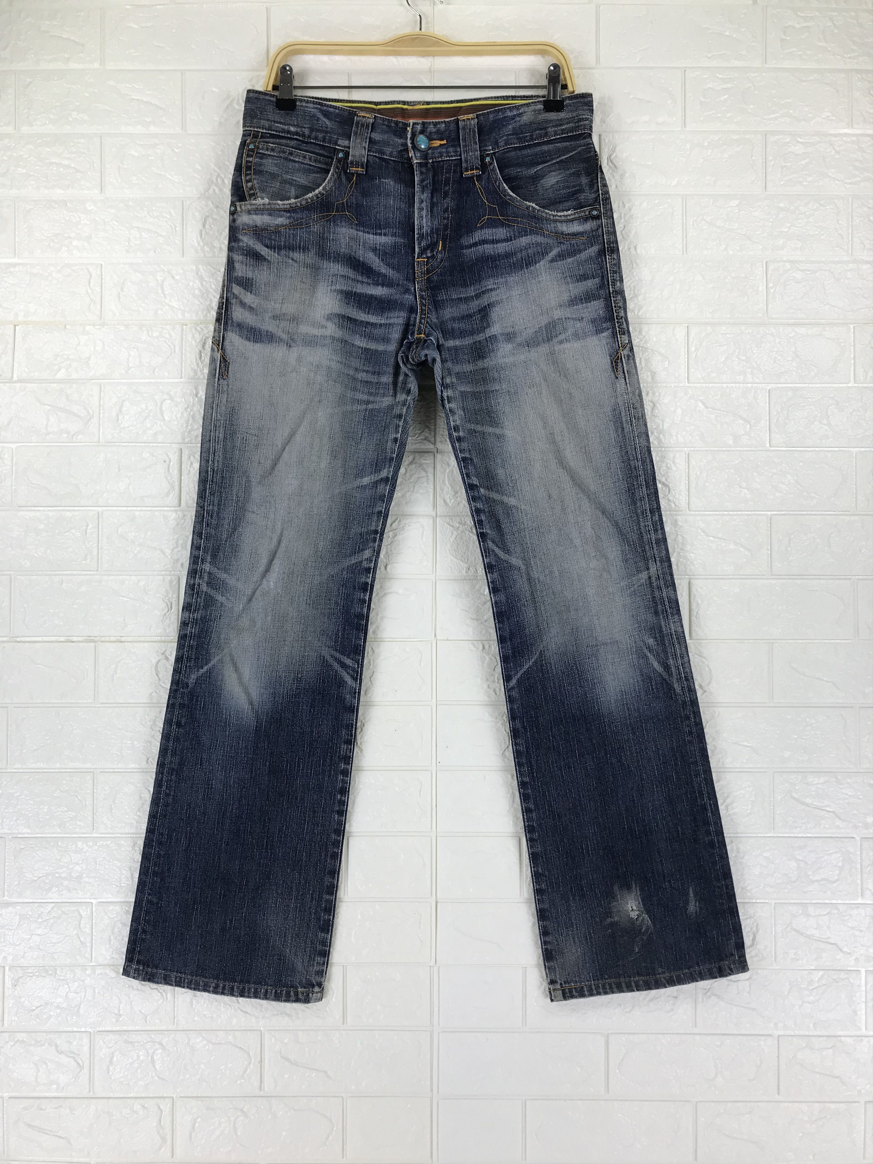 Edwin Vintage Edwin 503 Blue Washed Flare Jeans Size US 31 - 1 Thumbnail