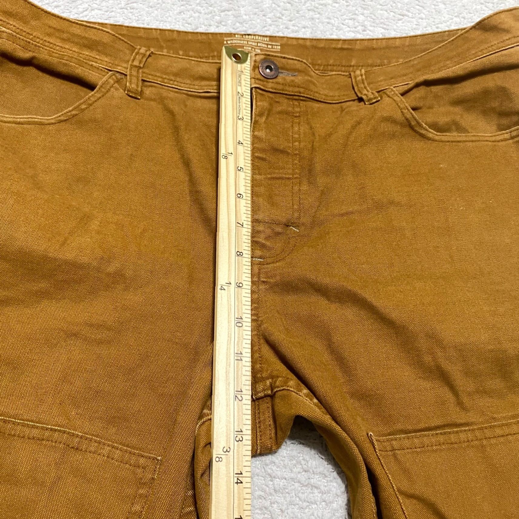 Vintage REI Mens Pants 42x30 Solid Brown Carpenter Straight Leg Work Utility Reg Pants Mens Brown 42x30 Size US 42 / EU 58 - 4 Thumbnail