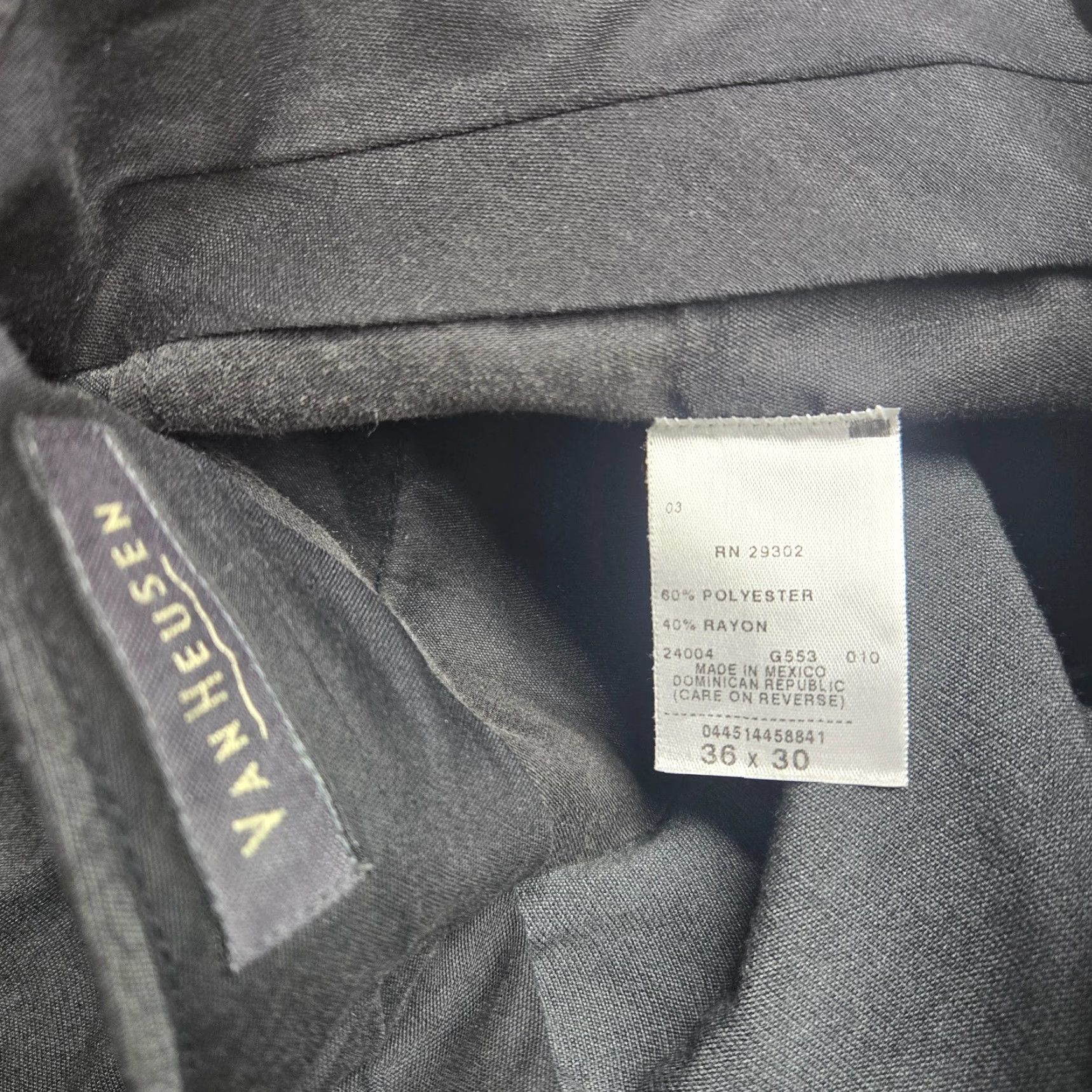 Van Heusen Van Heusen Pants Men 36x30 Gray Traveler Dress Flat Front Straight Leg Business Pants Size US 36 / EU 52 - 3 Thumbnail
