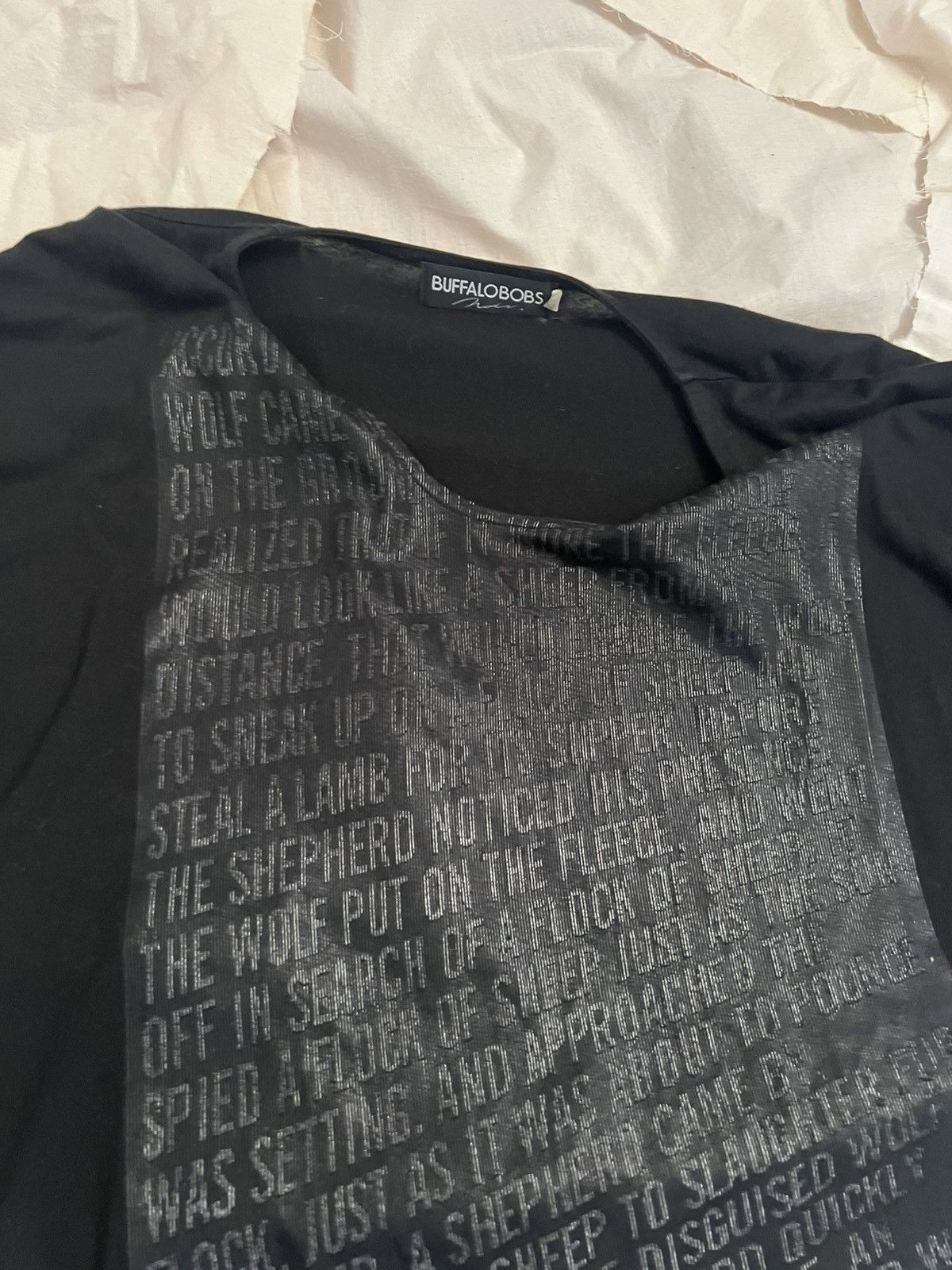 Julius Buffalo Bobs assymetrical poem cutoff tshirt Size US XL / EU 56 / 4 - 2 Thumbnail
