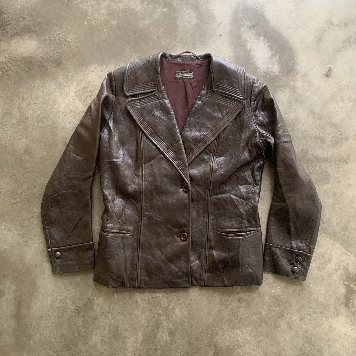 Leather Vintage 1960’s Men Soft Leather Jacket 20.5” x 24.5” Size US S / EU 44-46 / 1 - 1 Thumbnail