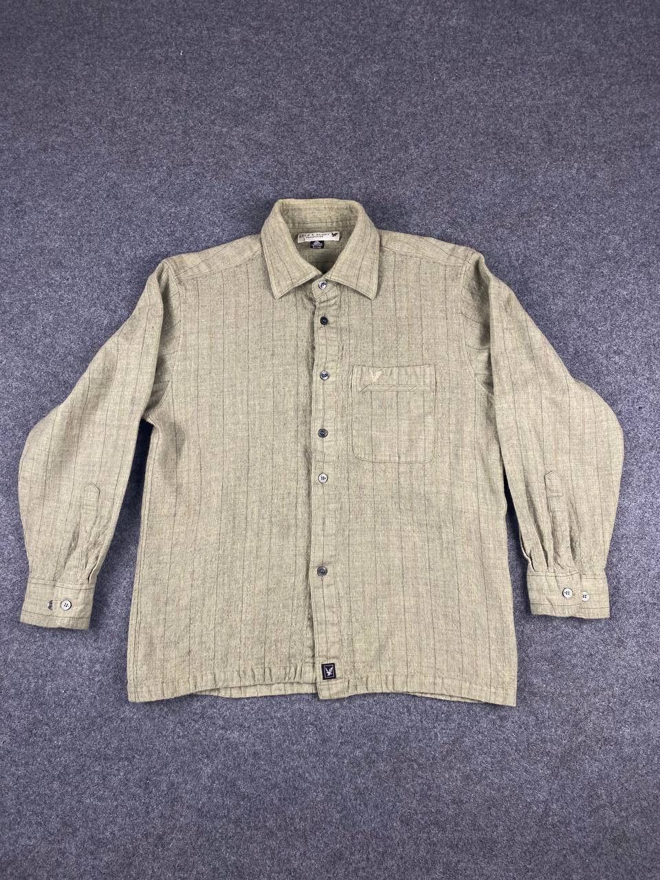 vintage lyle & scott wool flannel shirt nice design