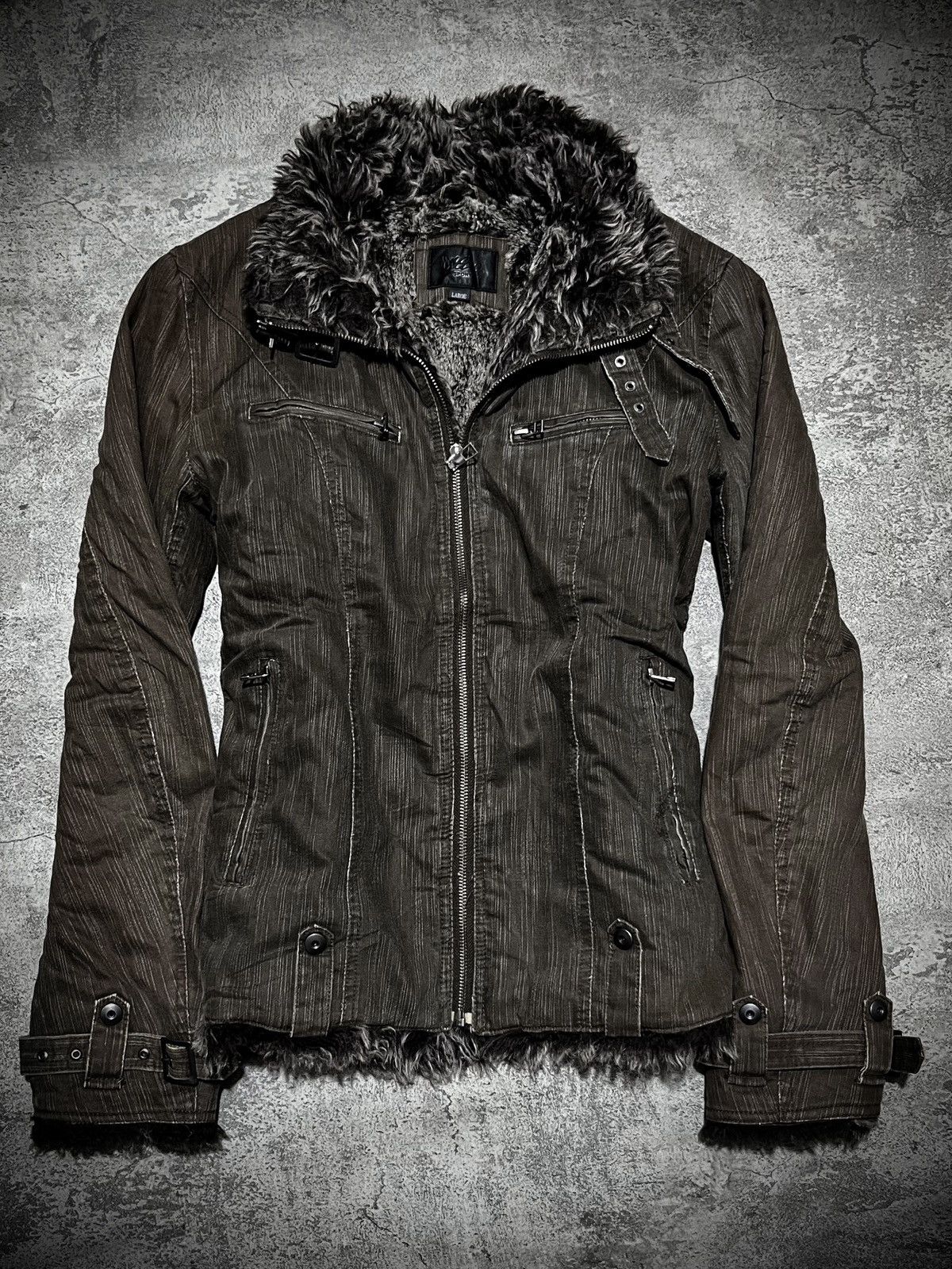 希少 FUGA×CIVARIZE coating jacket archive CIVARIZE × GOSTAR DE FUGA × Japanese Brand Civarize Fuga Black Fur
