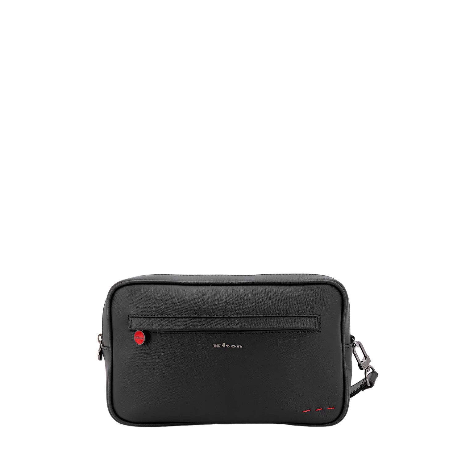 KITON Black Leather CLutch New & Authentic