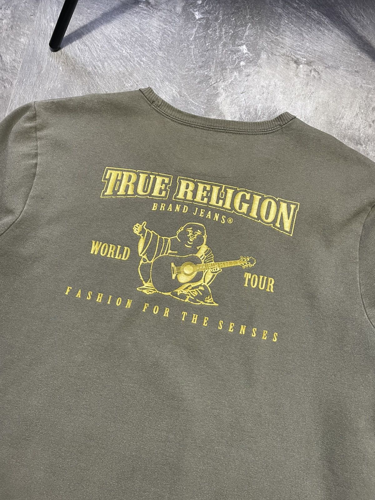 True Religion True Religion Big Log Sweatshirt Olive Green Y2k Rap Japan Size US XL / EU 56 / 4 - 2 Thumbnail