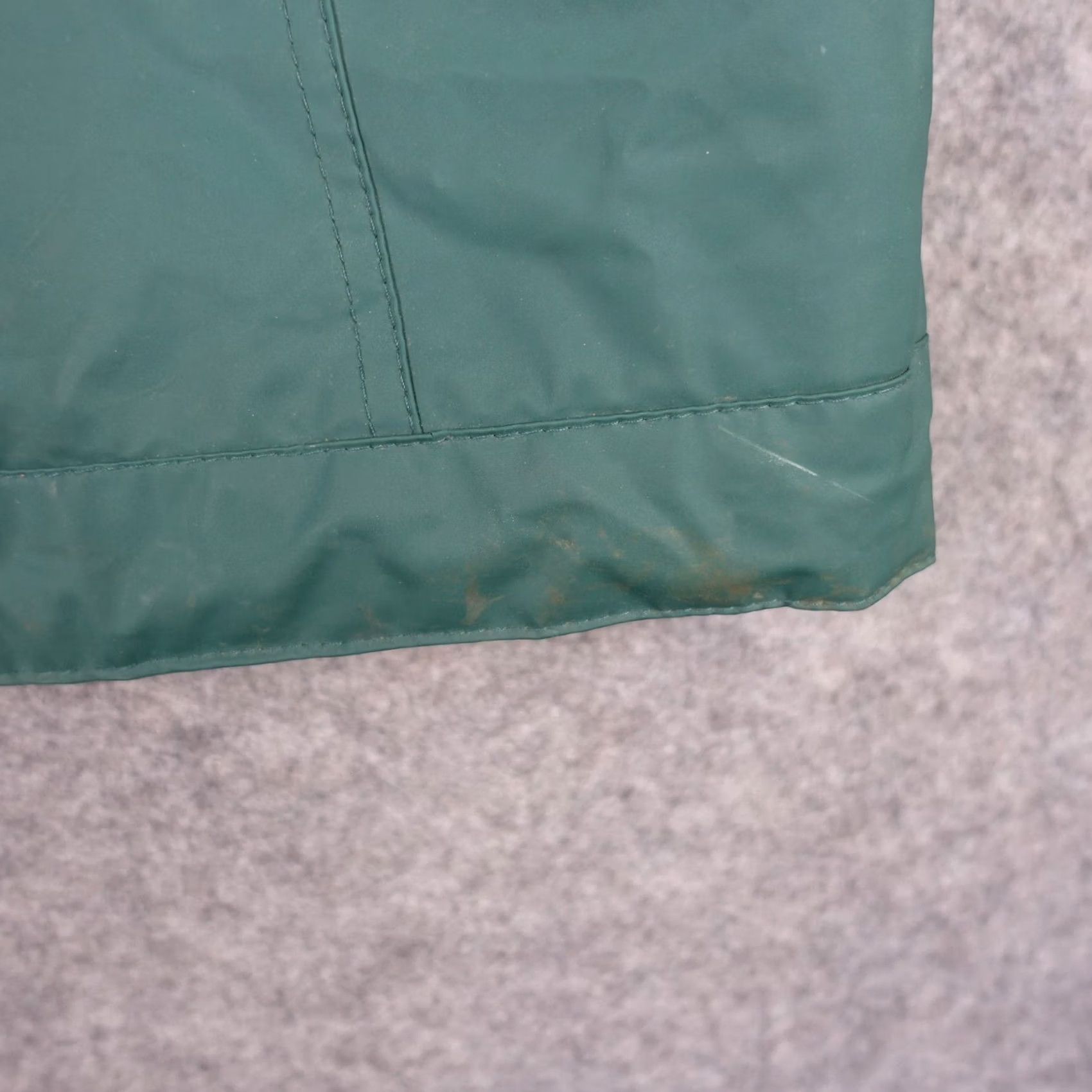 Rains VINTAGE Misty Harbor Coat XL Green Rain Coat Unisex Mens Womens Hooded Lined Pockets PVC Zip Long Size XL / US 12-14 / IT 48-50 - 5 Thumbnail