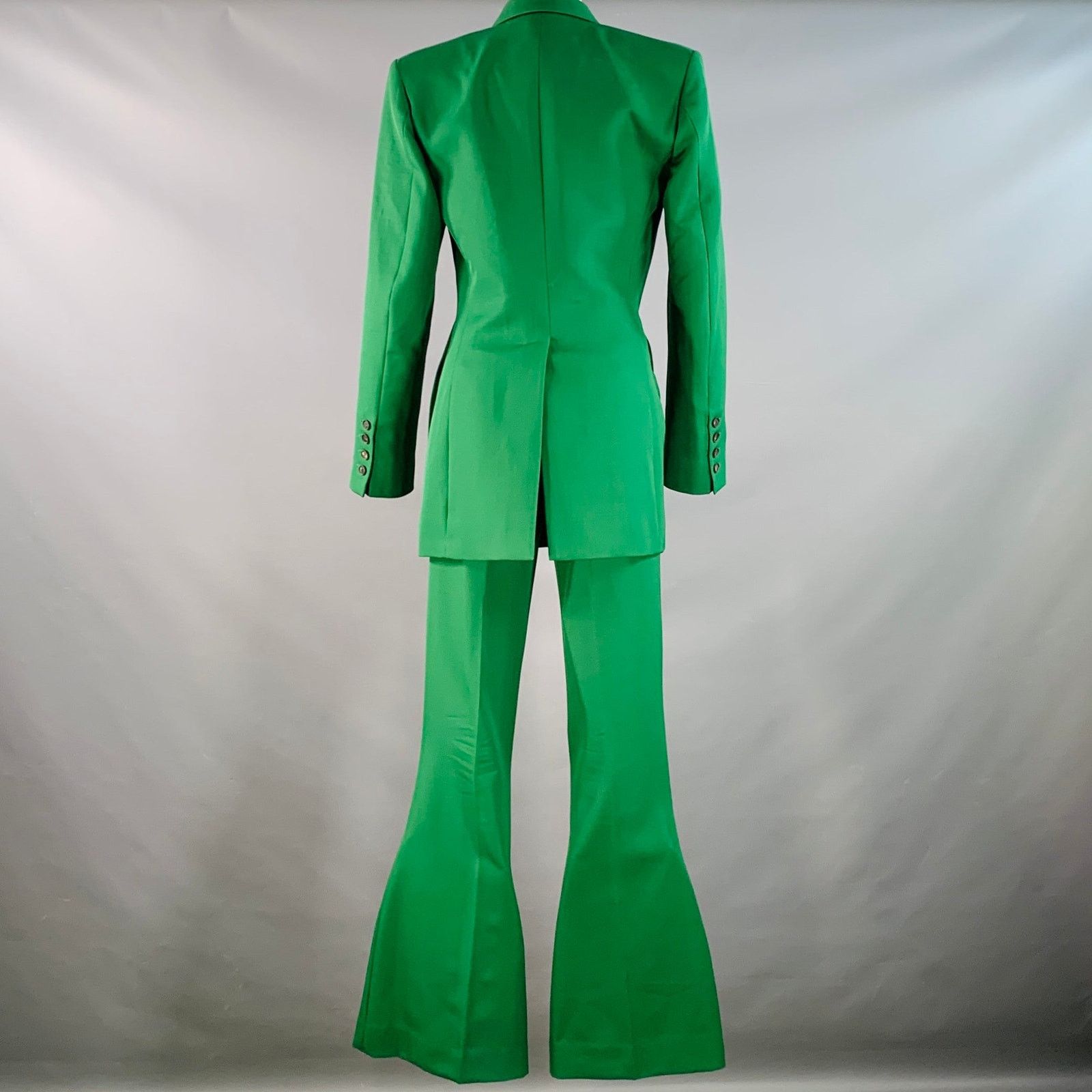 Egon Lab Wool Asymmetrical Double Breasted Tailored Fit Notch Lapel Size 34R - 3 Thumbnail