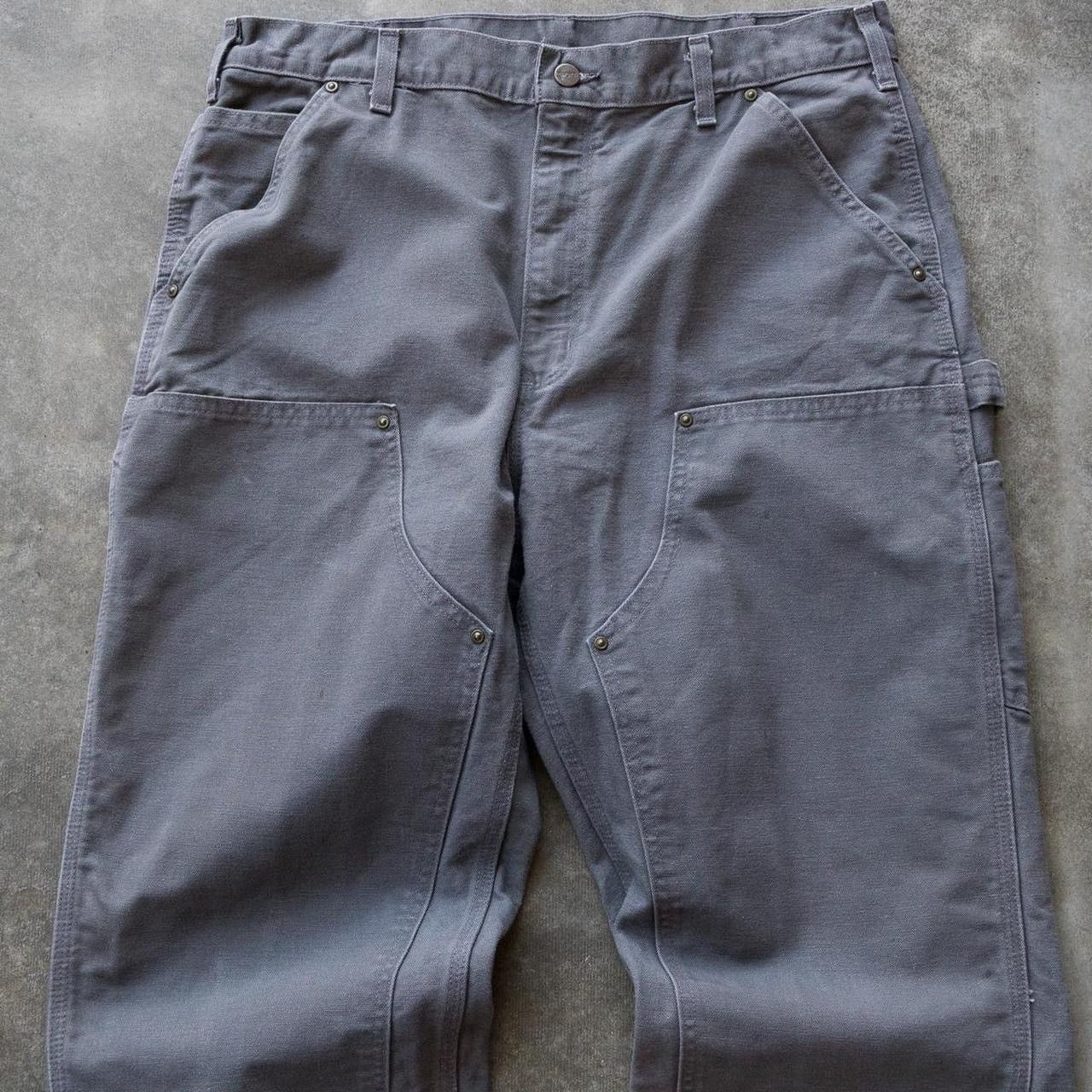 Carhartt VINTAGE GREY CARHARTT DOUBLE KNEE CARPENTER PANTS (W36) Size US 36 / EU 52 - 2 Thumbnail
