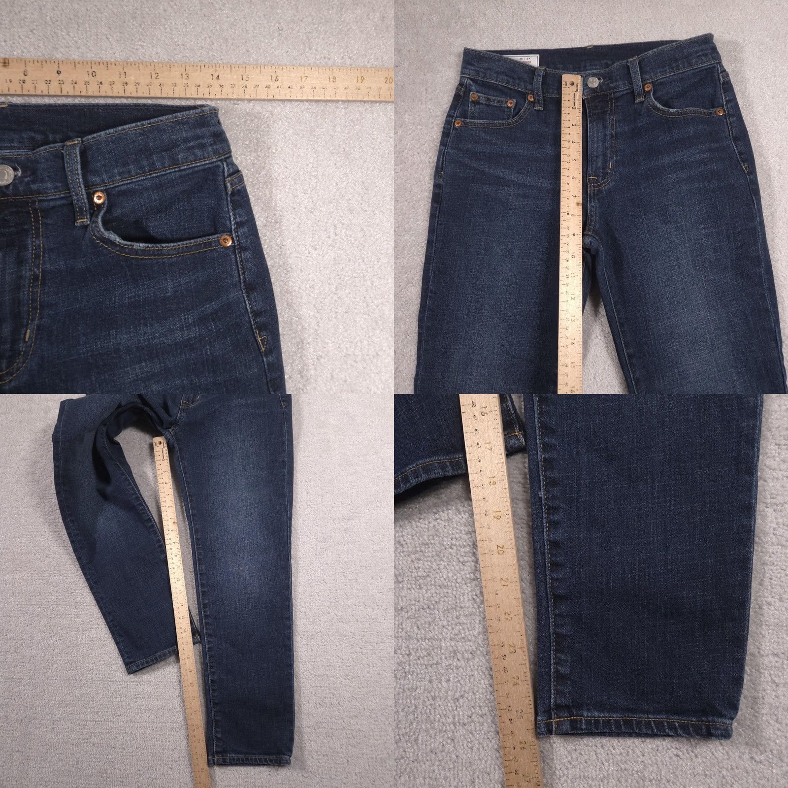 Gap Gap Girlfriend Jeans Womens 0 Blue Mid Rise Relaxed Straight Medium Wash Denim Jeans Mens Girls not applicable Size 25" / US 0 / IT 36 - 8 Thumbnail