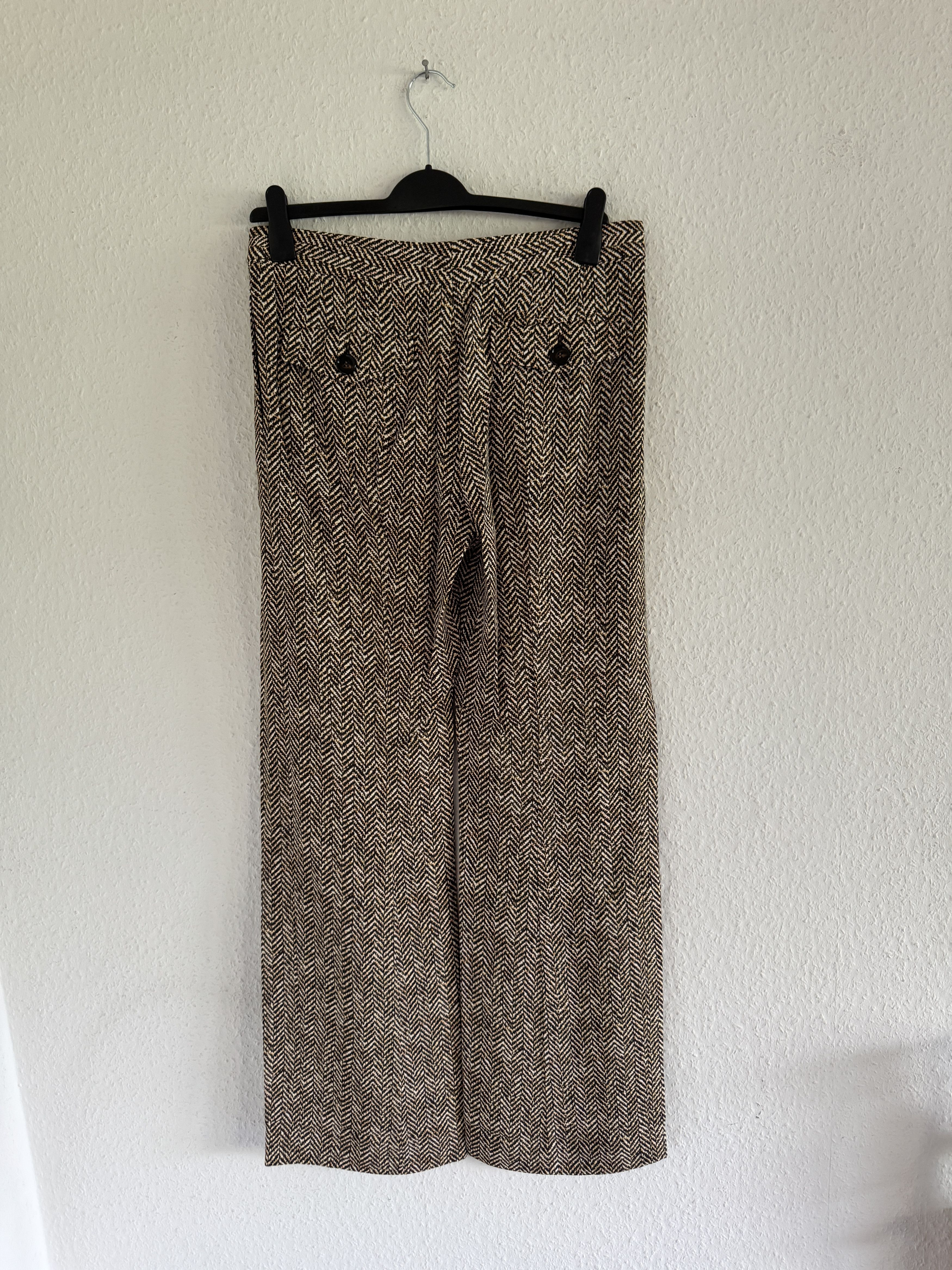 Chloe Gold Pattern Wide-Leg Trousers Size 28" / US 6 / IT 42 - 8 Thumbnail