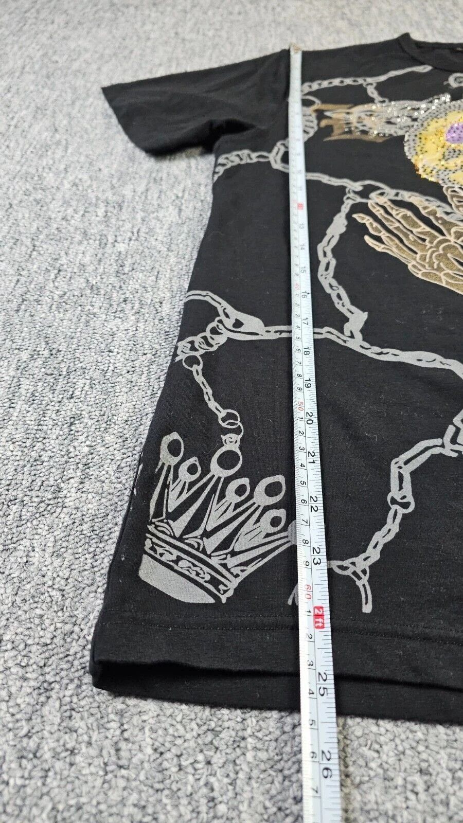 Christian Audigier Christian Audigier Y2K Skull Studded Graphic Tee Black 2XL Size US XXL / EU 58 / 5 - 11 Thumbnail