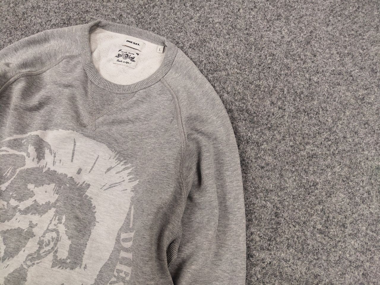 Diesel Vintage Diesel only the brave Logo Gray Sweatshirt Y2K Style Size US L / EU 52-54 / 3 - 4 Thumbnail