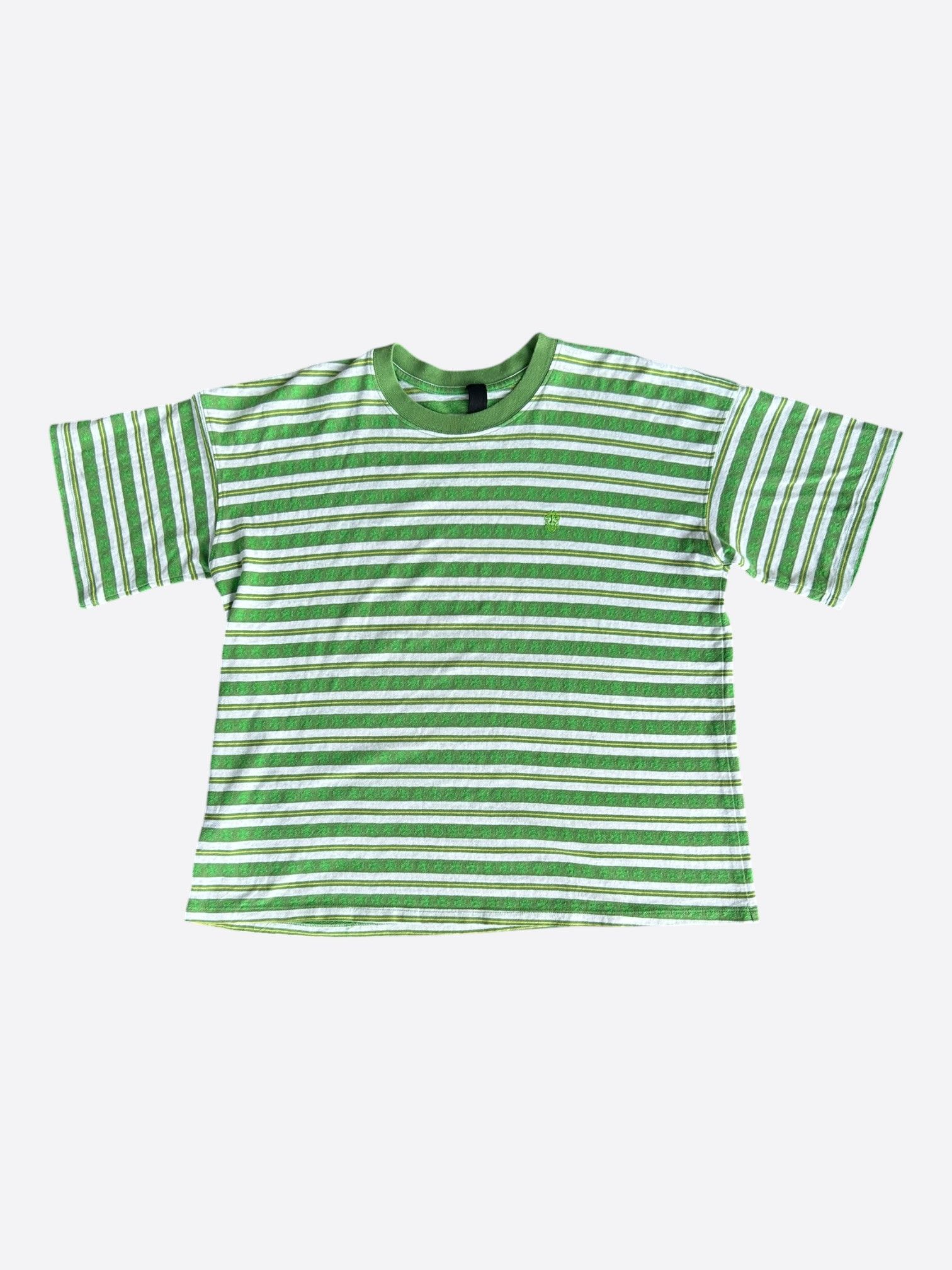Chrome Hearts Chrome Hearts Green & White Striped T-Shirt Size US M / EU 48-50 / 2 - 1 Thumbnail