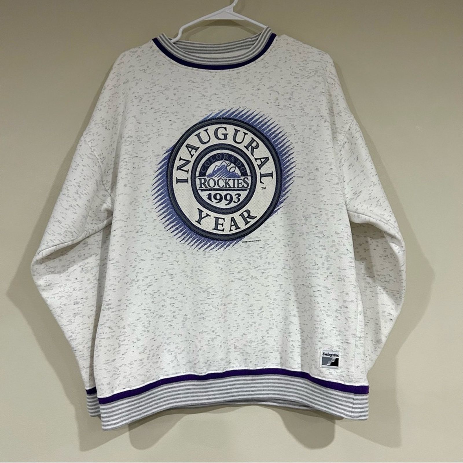 Swingster 1993 Colorado Rockies Inaugural Year Sweater Size US L / EU 52-54 / 3 - 1 Thumbnail