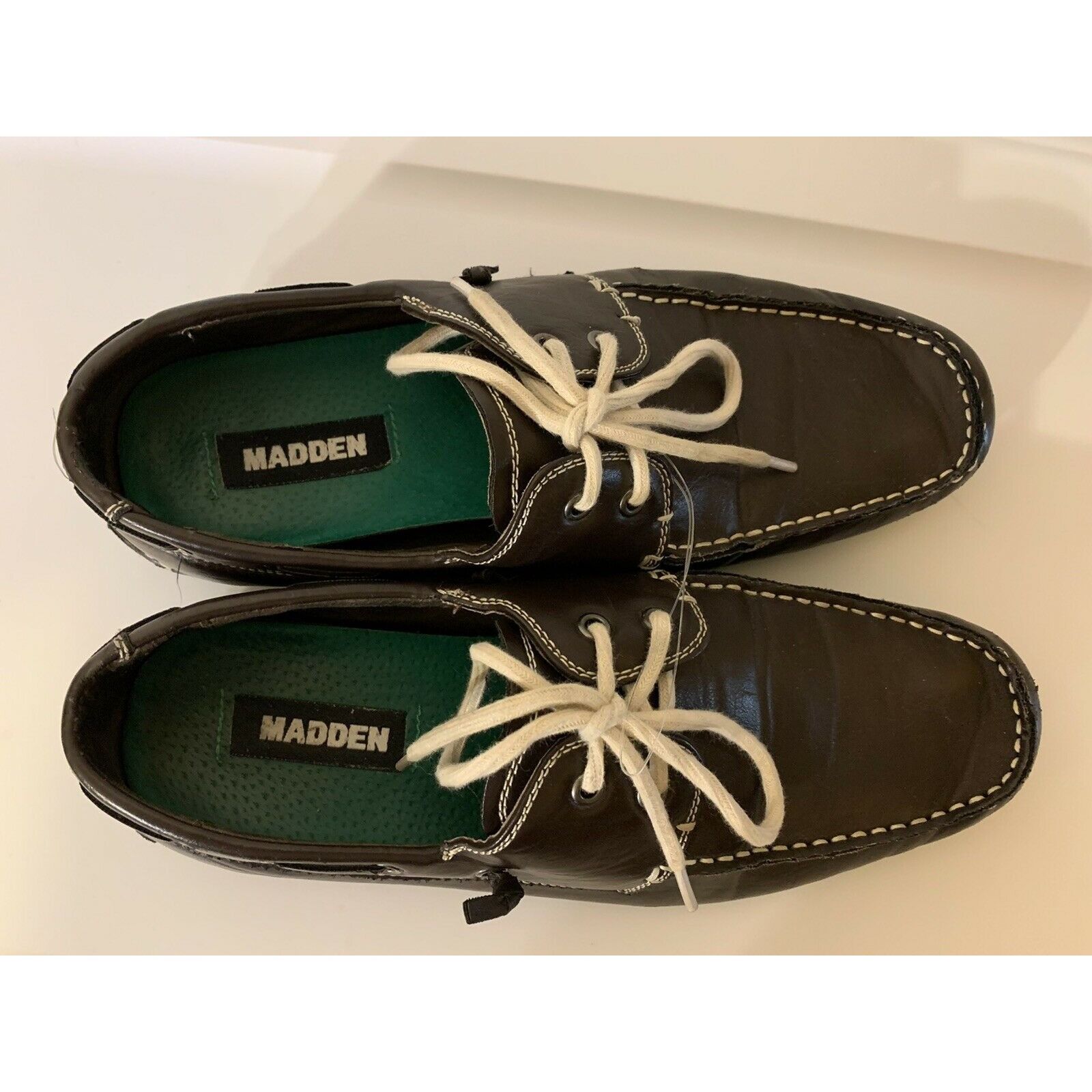 Madden NYC Madden "Gamer" Brown Leather Lined Boat Shoes Men’s Sz 10 Size US 10 / EU 43 - 8 Thumbnail