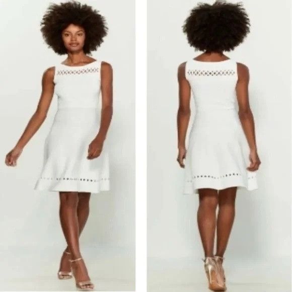 French Connection French Connection 2 Summer White Sleeveless Dress KAI CREPE Size XS / US 0-2 / IT 36-38 - 9 Thumbnail