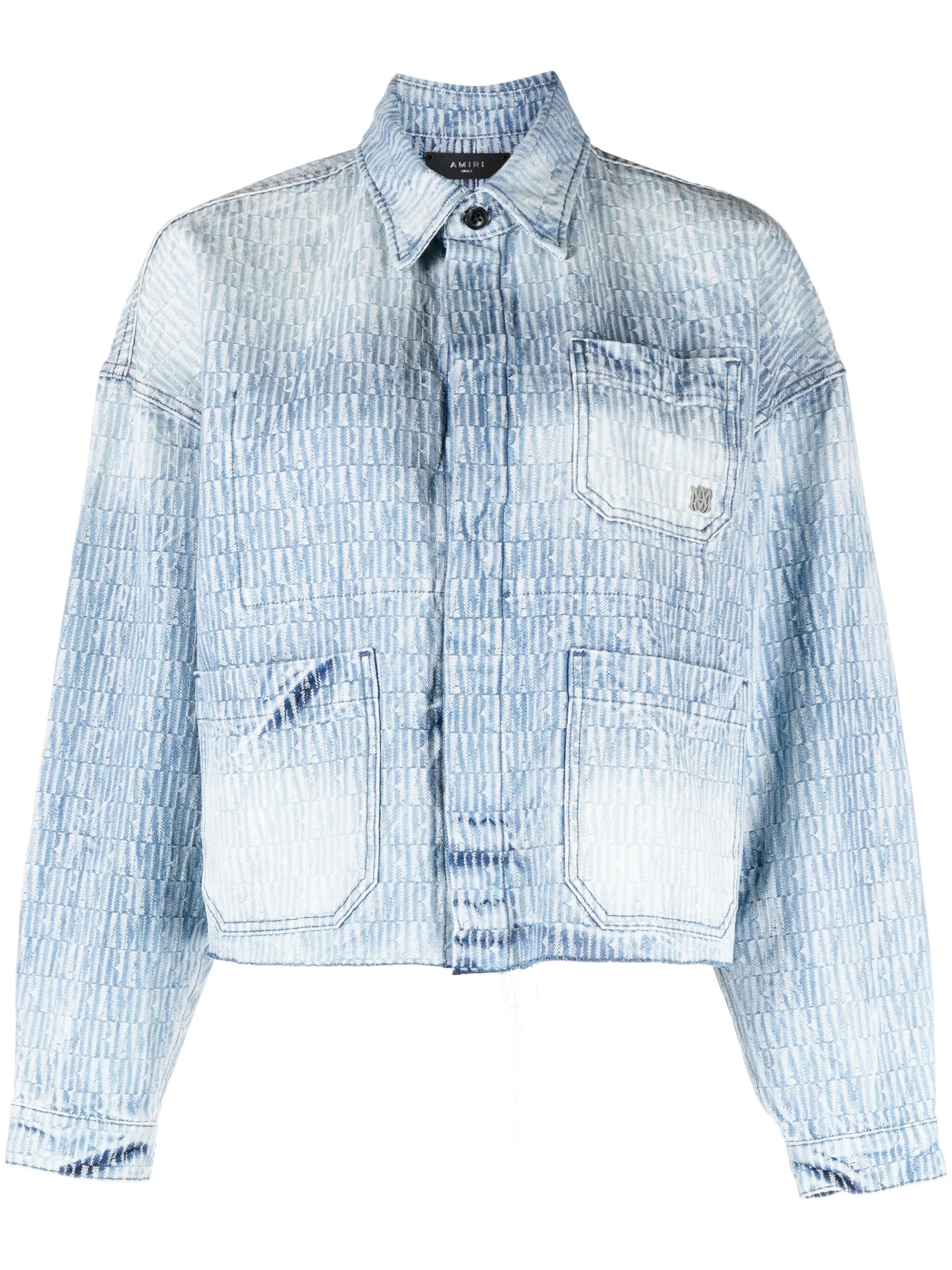 Amiri o1y0425 Denim Jacket in Blue Size S / US 4 / IT 40 - 1 Thumbnail
