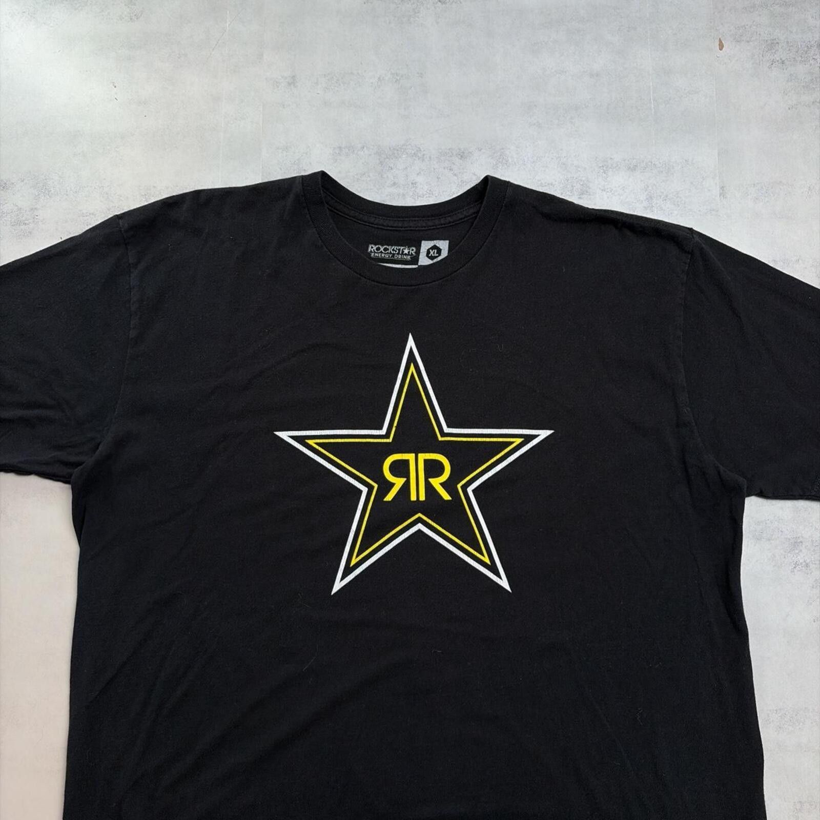 Other Y2K Black Rockstar Energy Grunge Skater T-Shirt Size US XL / EU 56 / 4 - 2 Thumbnail