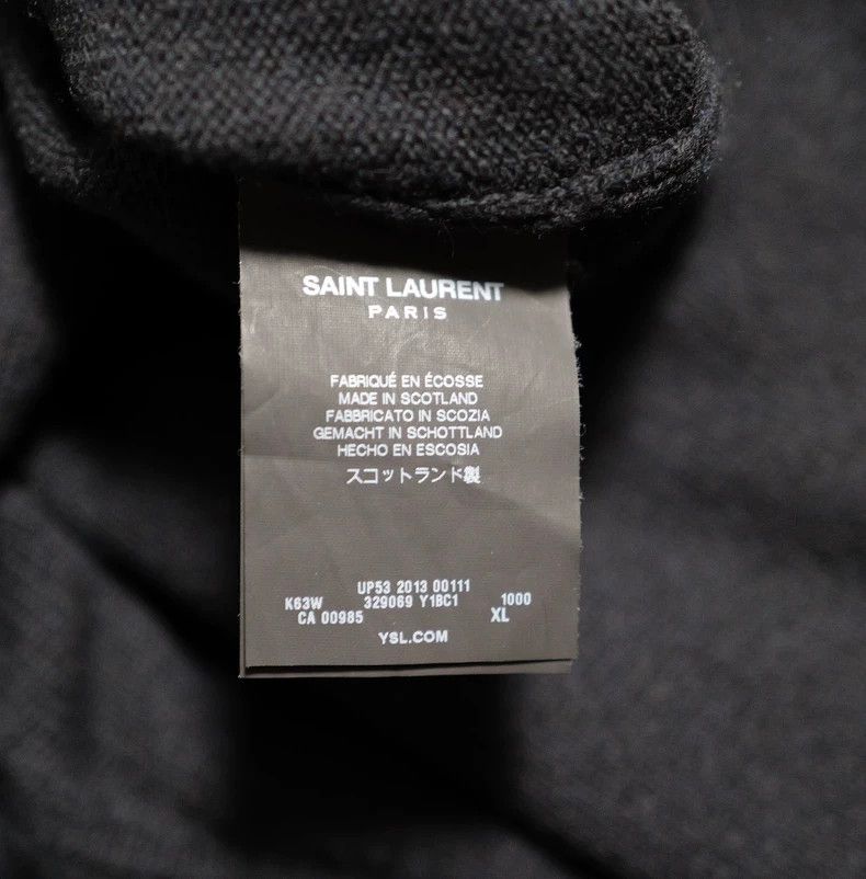 Saint Laurent Paris Saint Laurent Paris Black cashmere v-neck sweater Size XL / US 12-14 / IT 48-50 - 4 Thumbnail